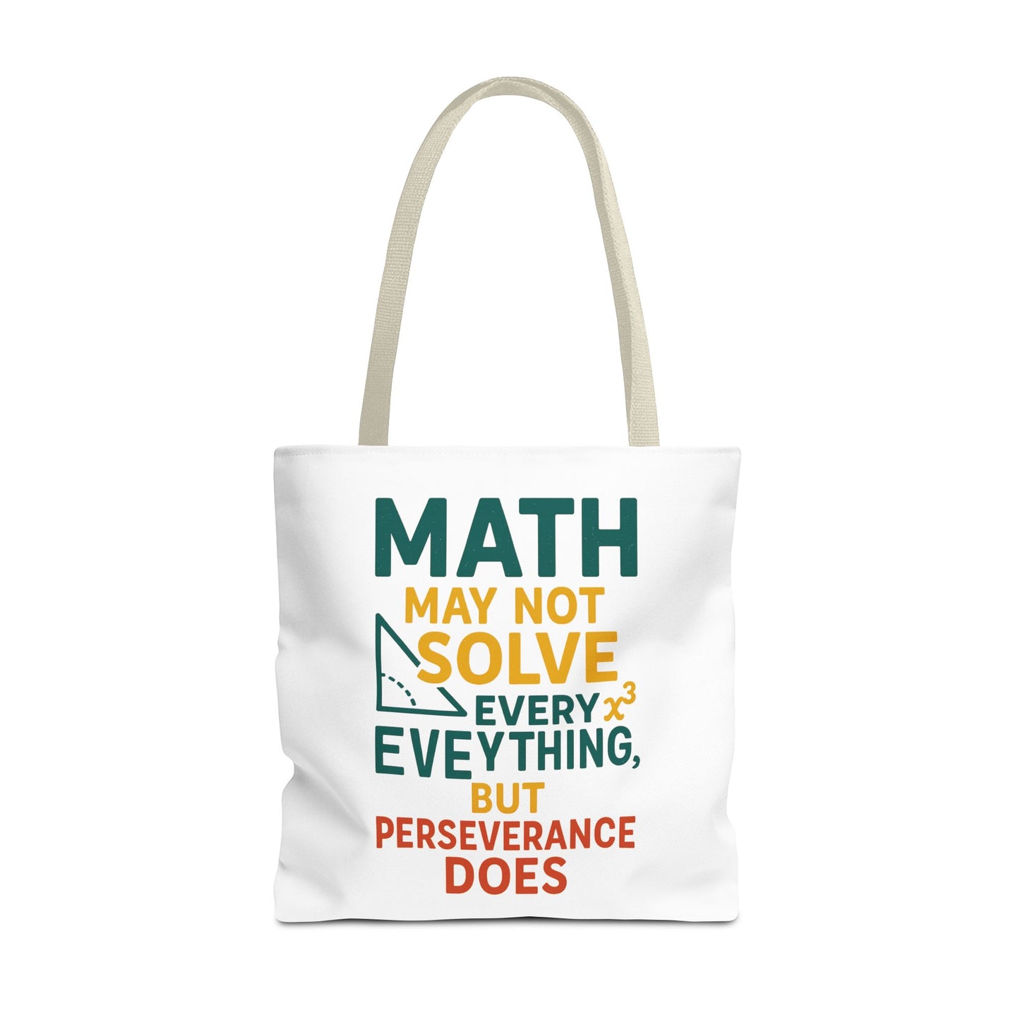 Inspirational Math Tote Bag, Motivational Carry-all, Teacher's Gift, Student Accessory, Study Essentials, QR Code Bag