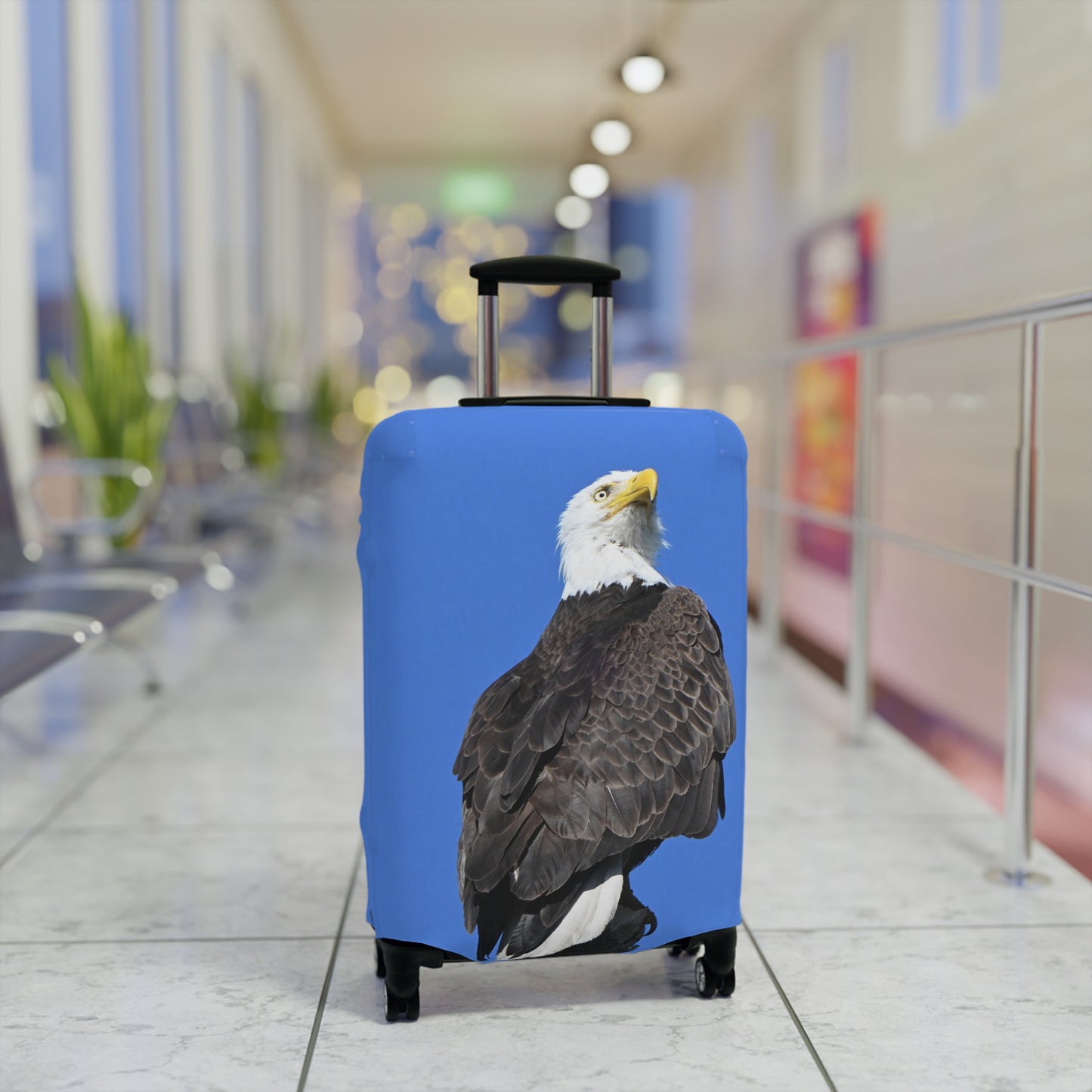 Eagle Luggage Cover, Travel Bag Protector, Suitcase Wrap, Eagle Design, Gift for Travelers, Vacation Accessories