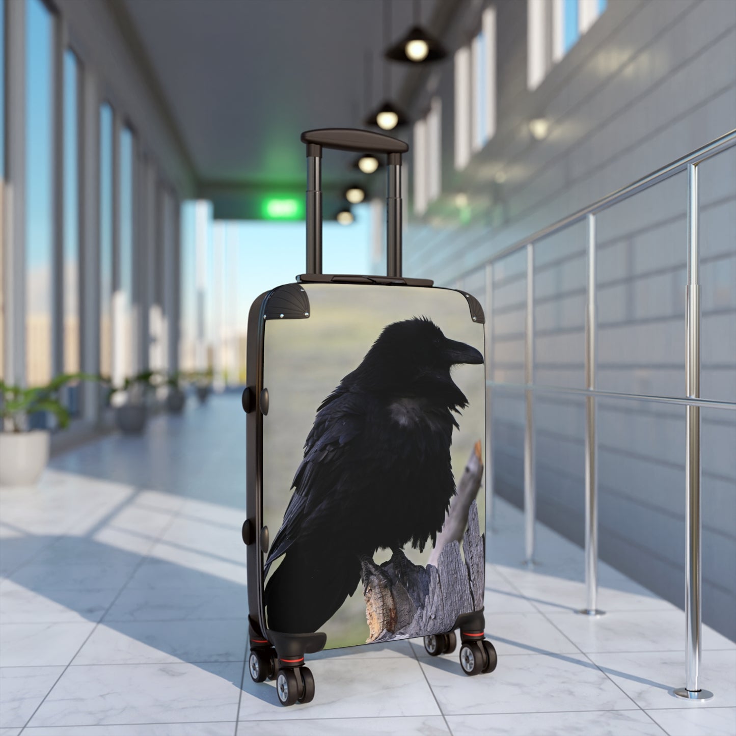Stylish Raven Suitcase - Travel Gear, Luggage, Gothic Aesthetic, Crow Lover Gift, Adventure Essentials