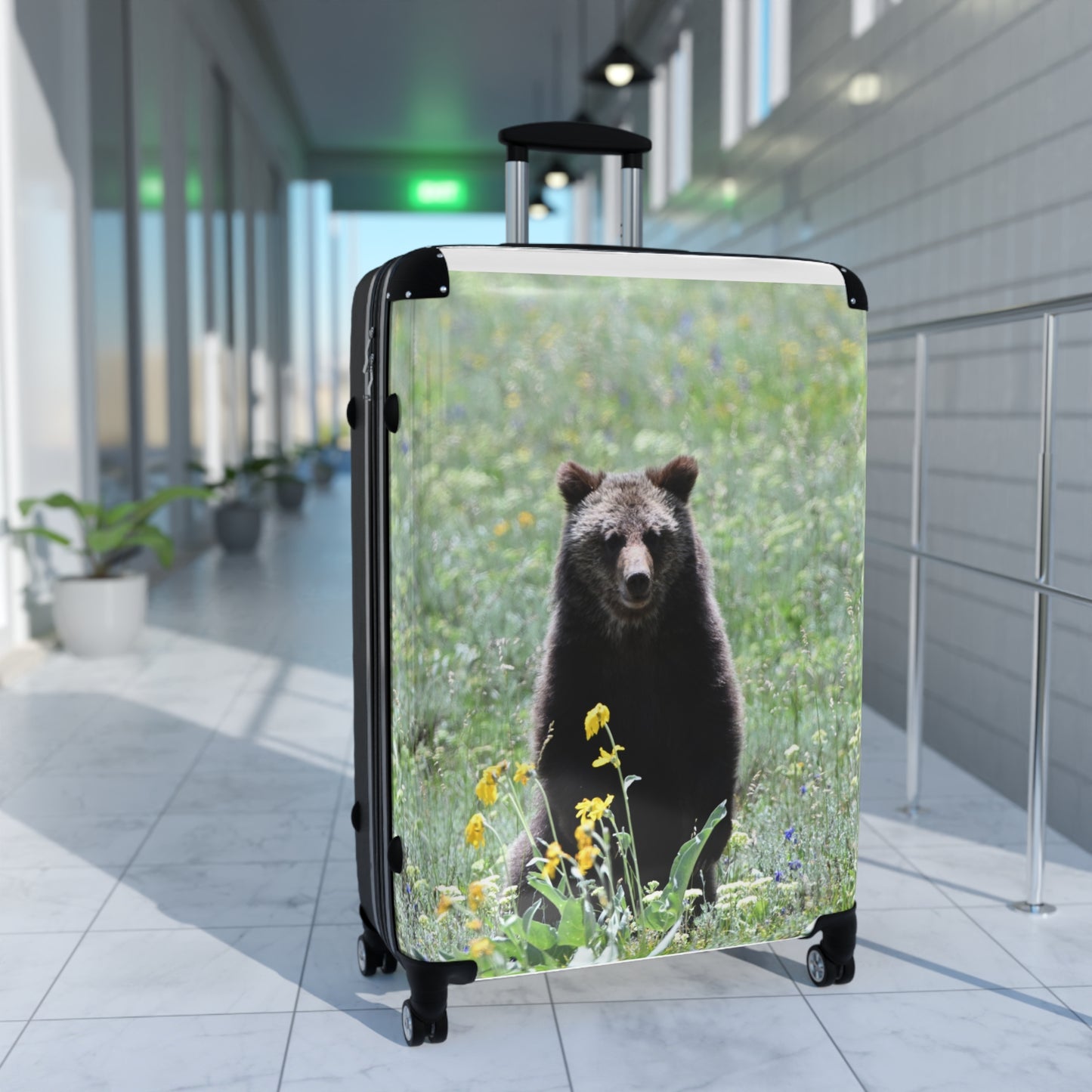 Grizzly Bear Print Suitcase - Travel Luggage for Nature Lovers, Adventure Gear, Stylish Carry-On, Gift for Travelers, Vacation Essentials