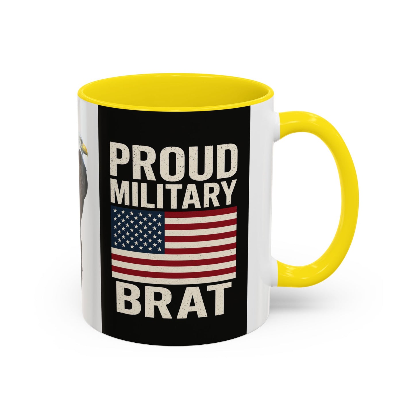 Proud Military Brat Coffee Mug, Veteran Appreciation Gift, Military Family Mug, USA Pride, Father's Day Gift, Patriotic Drinkware