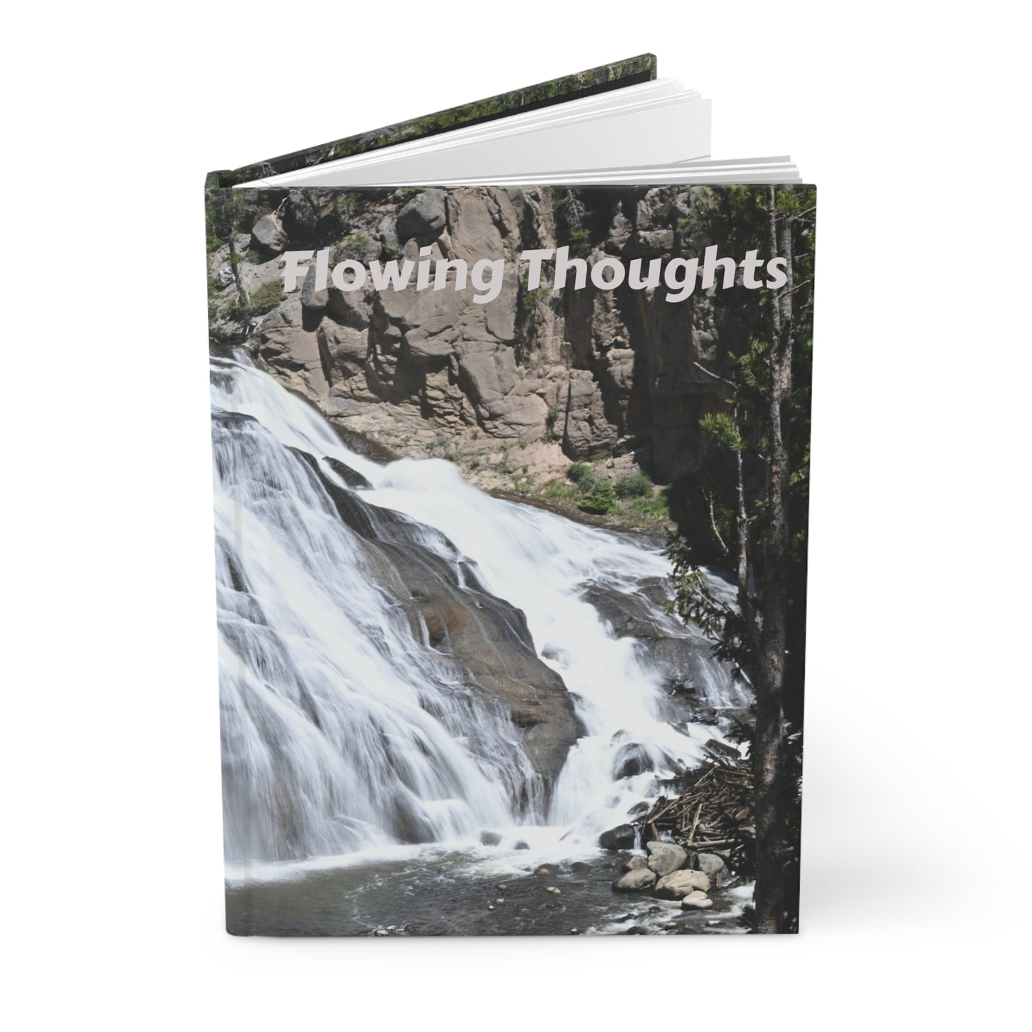 Flowing Thoughts Hardcover Journal - Nature-Inspired, Writing Journal, Gift for Writers, Inspirational Diary, Eco-Friendly Journal