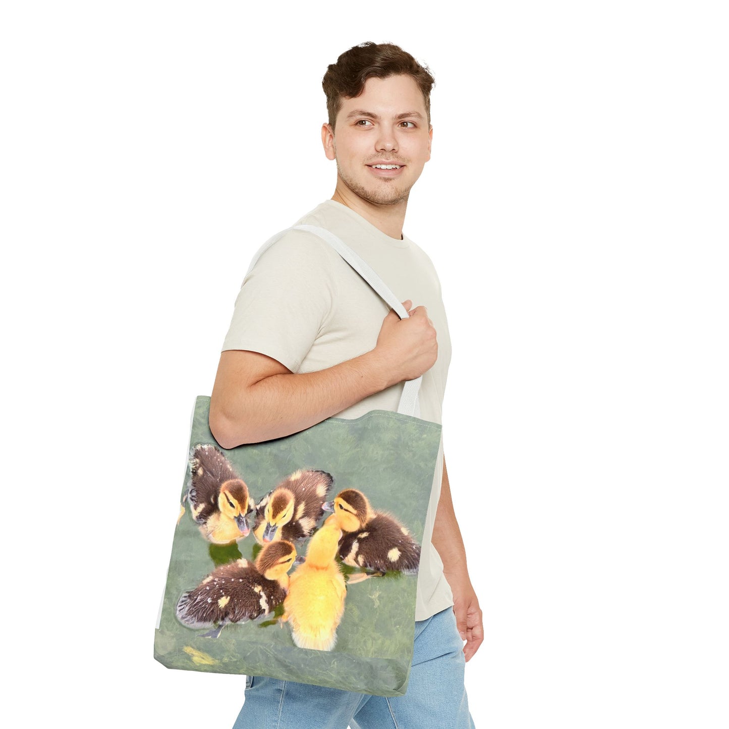 Charming Duckling Tote Bag | Cute Bag for Animal Lovers, Spring Gift, Shopping Bag, Eco-Friendly, Perfect for Mother's Day