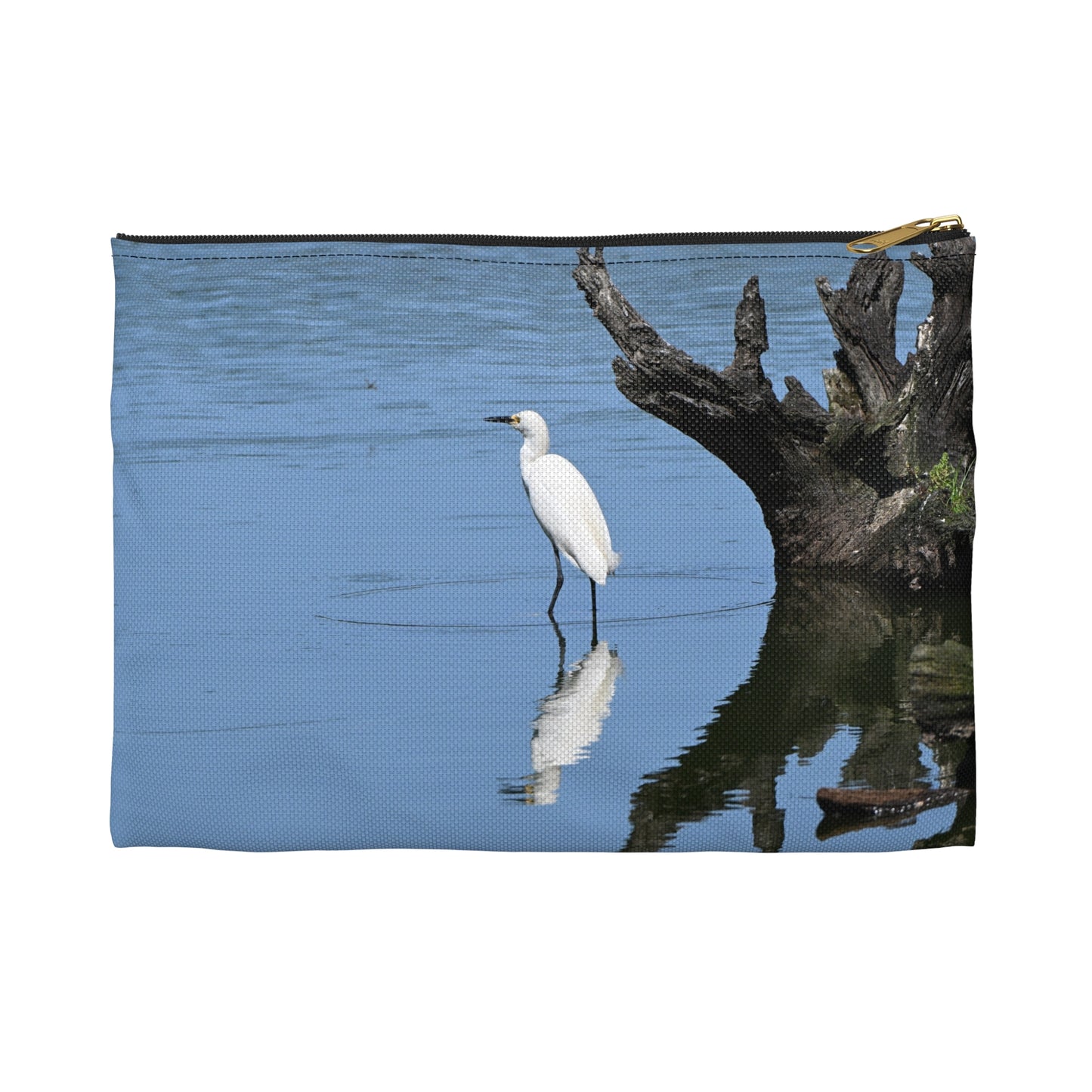 Serene Nature Accessory Pouch – Bird Reflections, Travel Bag, Makeup Organizer, Eco-Friendly Gift, Wildlife Lover Item
