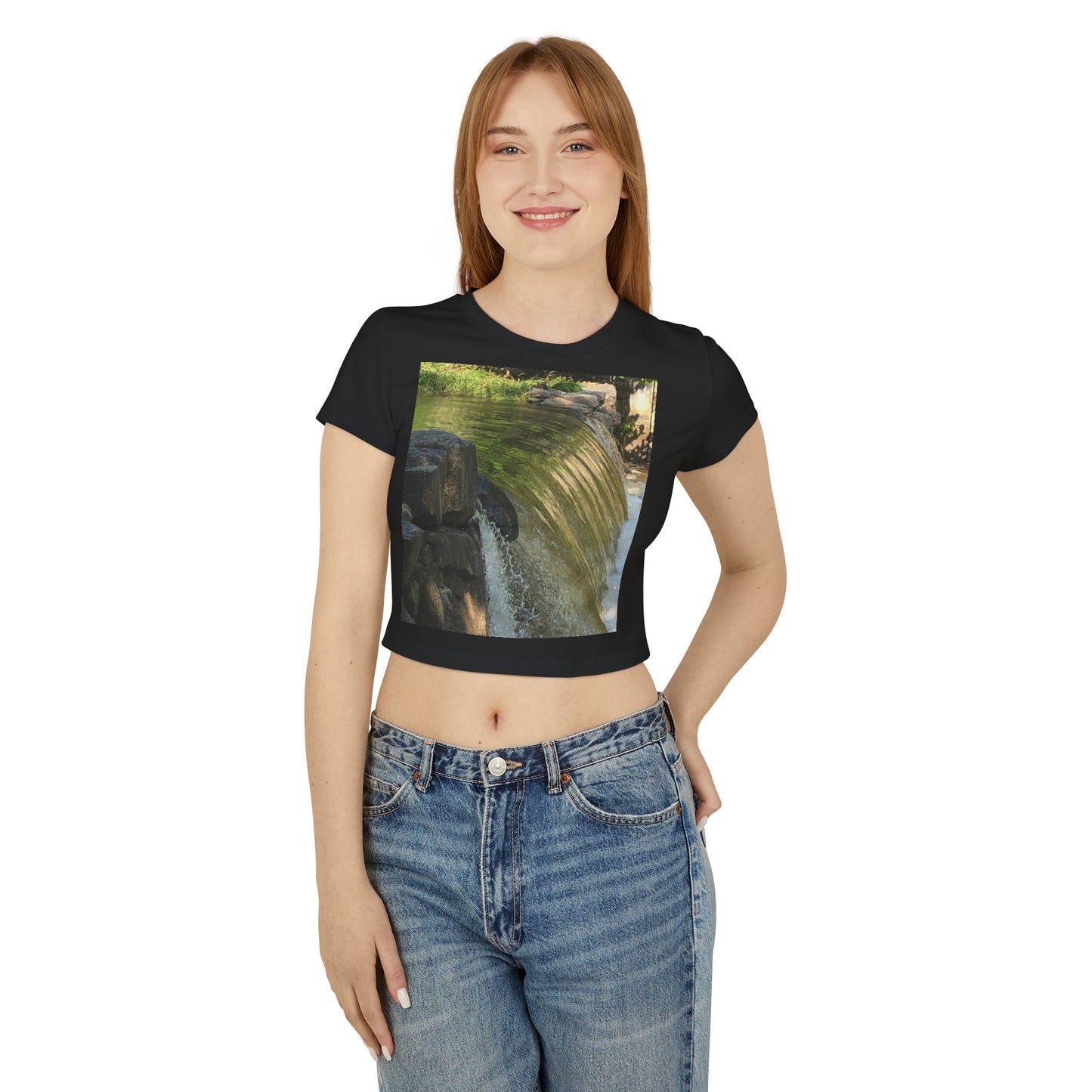 Tranquil Nature Women's Baby Tee | Perfect for Relaxing Days, Eco-Friendly Fashion, Nature Lovers Gift, Casual Wear, Spring/Summer Style