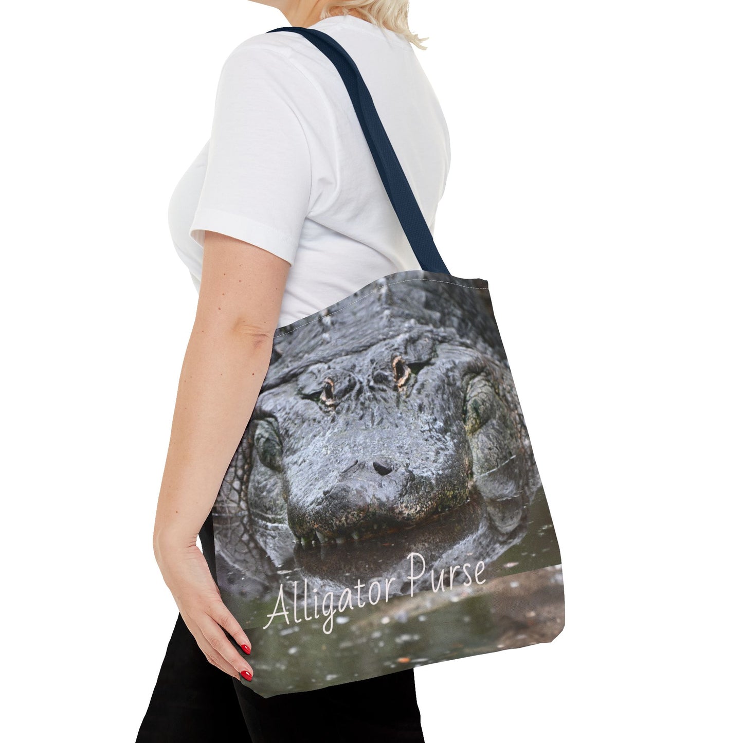 Alligator Print Tote Bag, Wildlife Lover Gift, Eco-Friendly Bag, Beach Tote, Animal Lovers' Accessory, Unique Alligator Purse