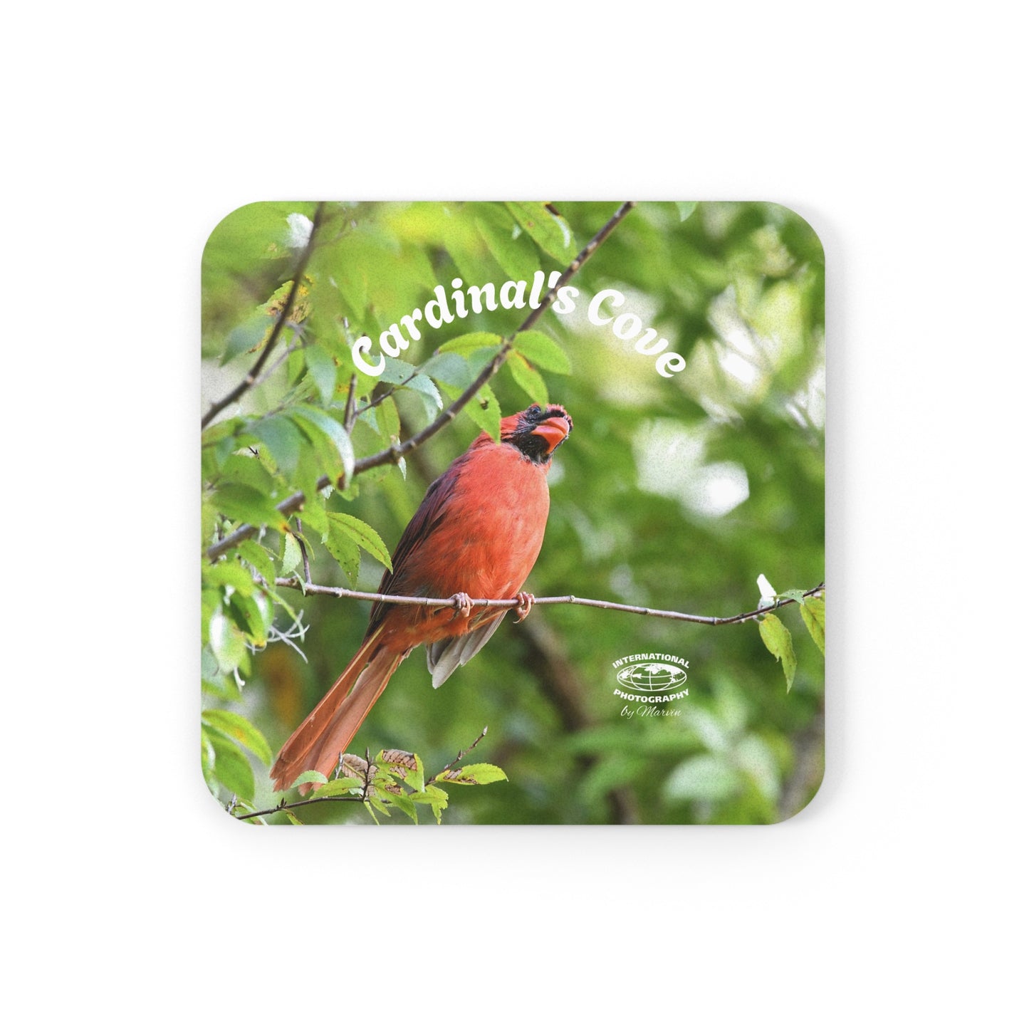 Cardinal's Cove Cork Coaster Set | Nature Inspired Home Decor, Table Accessories, Gift for Bird Lovers, Kitchen Coasters, Rustic Style
