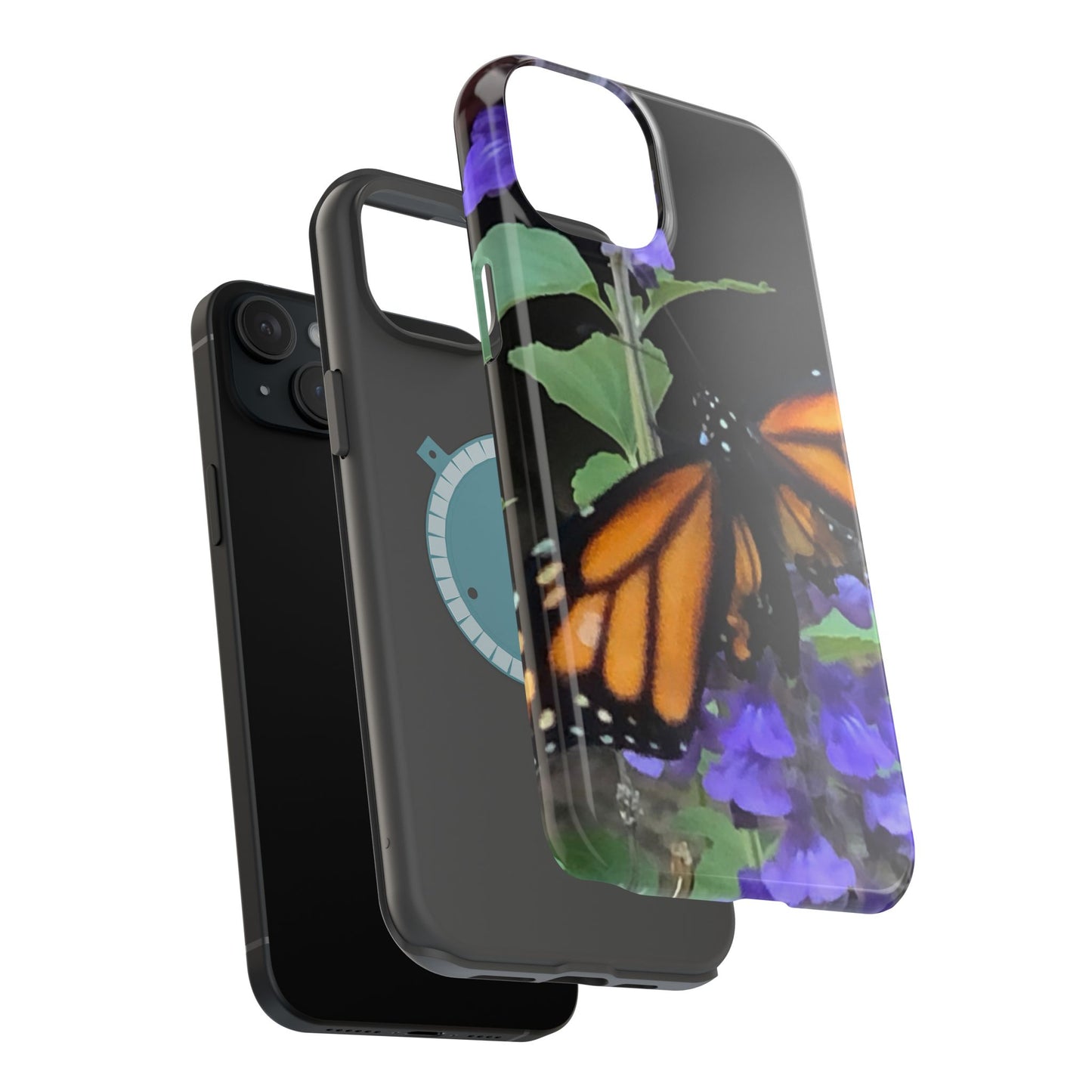 Butterfly Floral Magnetic Tough Cases, Nature Phone Cases, Gift for Nature Lovers, Eco-Friendly Cell Phone Case, Unique Smartphone Accessory