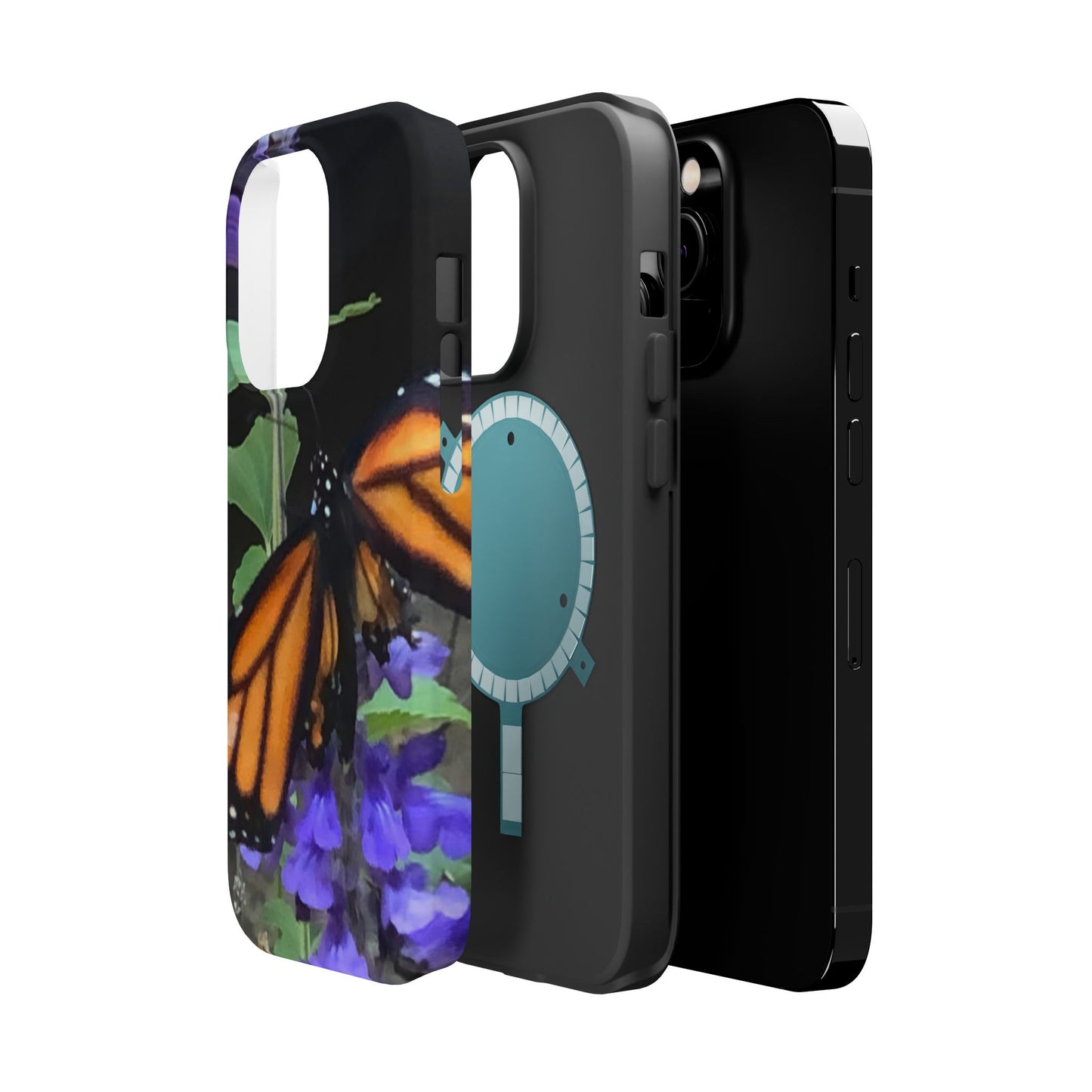 Butterfly Floral Magnetic Tough Cases, Nature Phone Cases, Gift for Nature Lovers, Eco-Friendly Cell Phone Case, Unique Smartphone Accessory