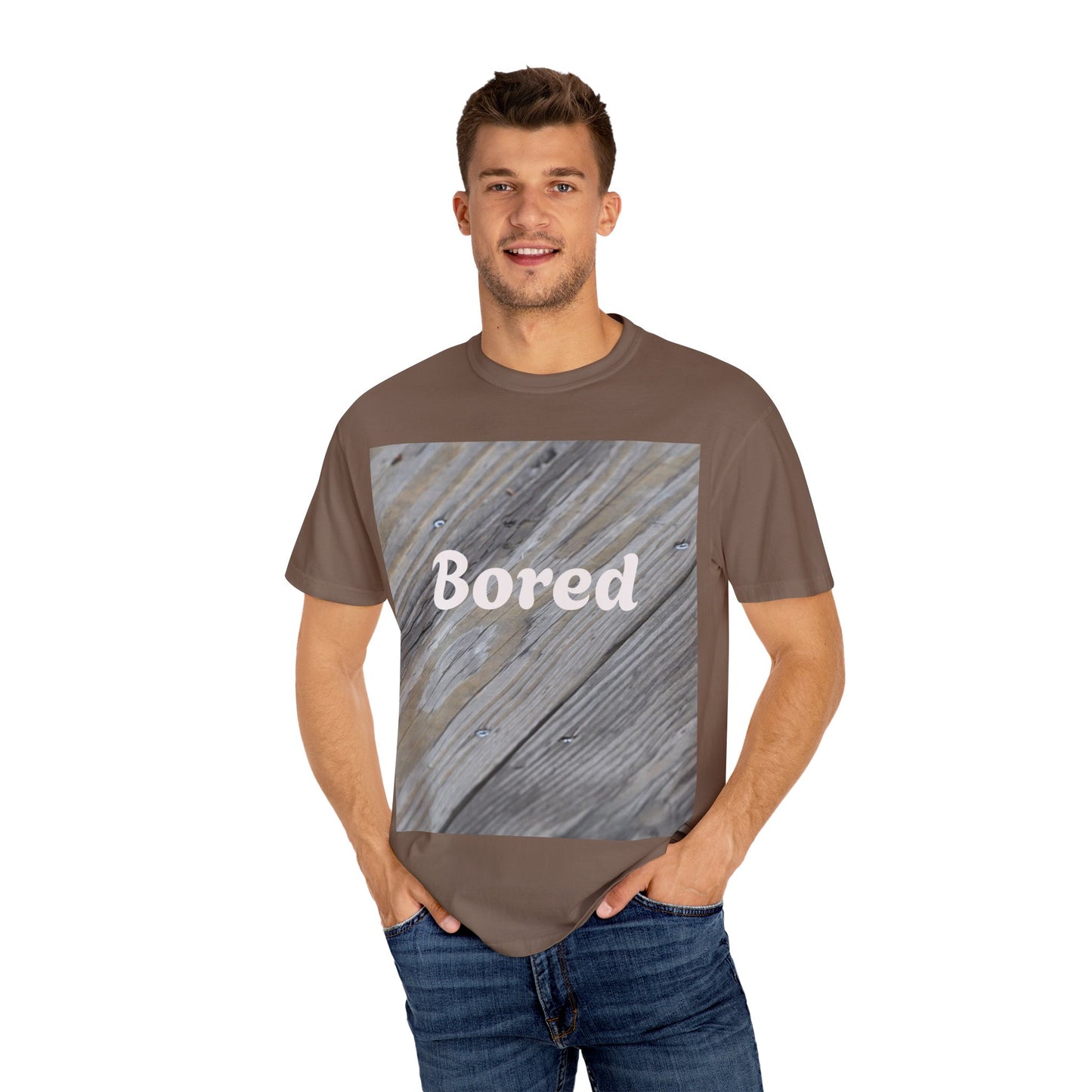 Bored Unisex Garment-Dyed T-Shirt, Casual Tee, Relaxed Shirt, Gift for Teens, Everyday Wear, Comfortable Clothing