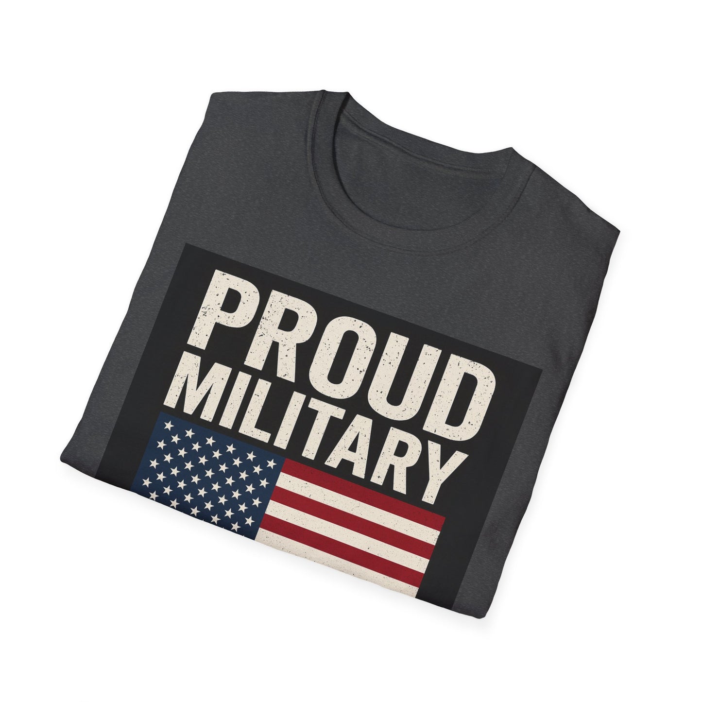 Proud Military Brat T-Shirt, Unisex Softstyle Tee, Patriotic Gift, Military Family Apparel, Comfortable Casual Wear, Support Our Troops