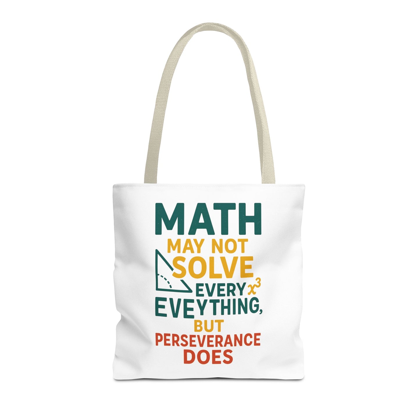 Inspirational Math Tote Bag, Motivational Carry-all, Teacher's Gift, Student Accessory, Study Essentials, QR Code Bag