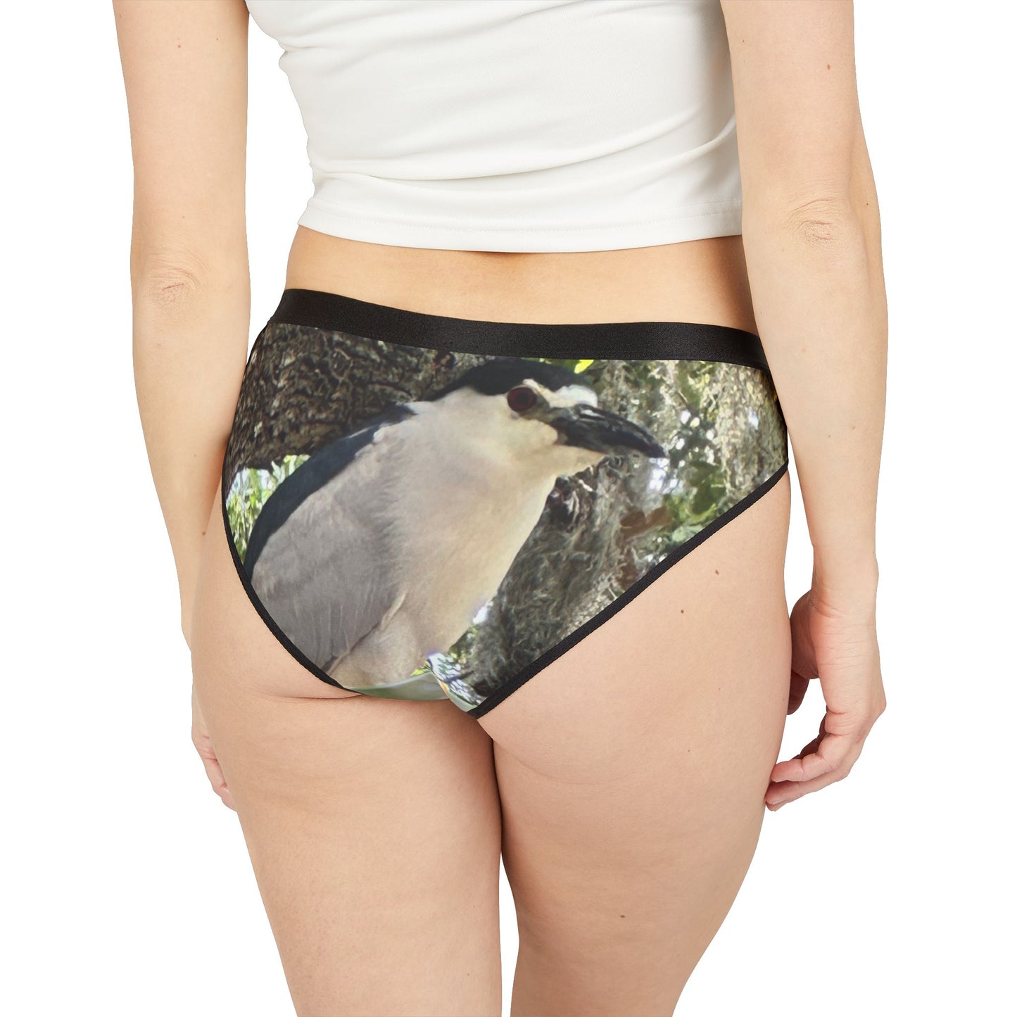 Botanical Bird Print Women's Underwear, Unique Lingerie Gift, AOP Panties, Eco-Friendly Intimates, Nature Lover's Underwear