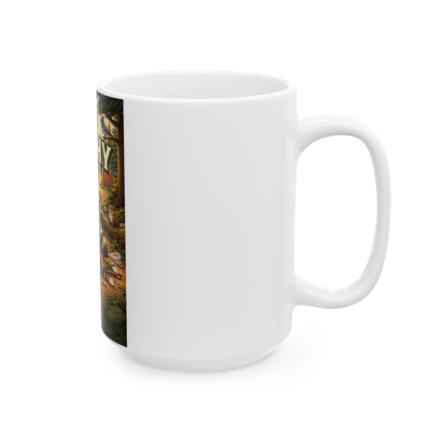 Stay Trashy Raccoon Mug — Funny Ceramic Coffee Cup (11oz, 15oz)