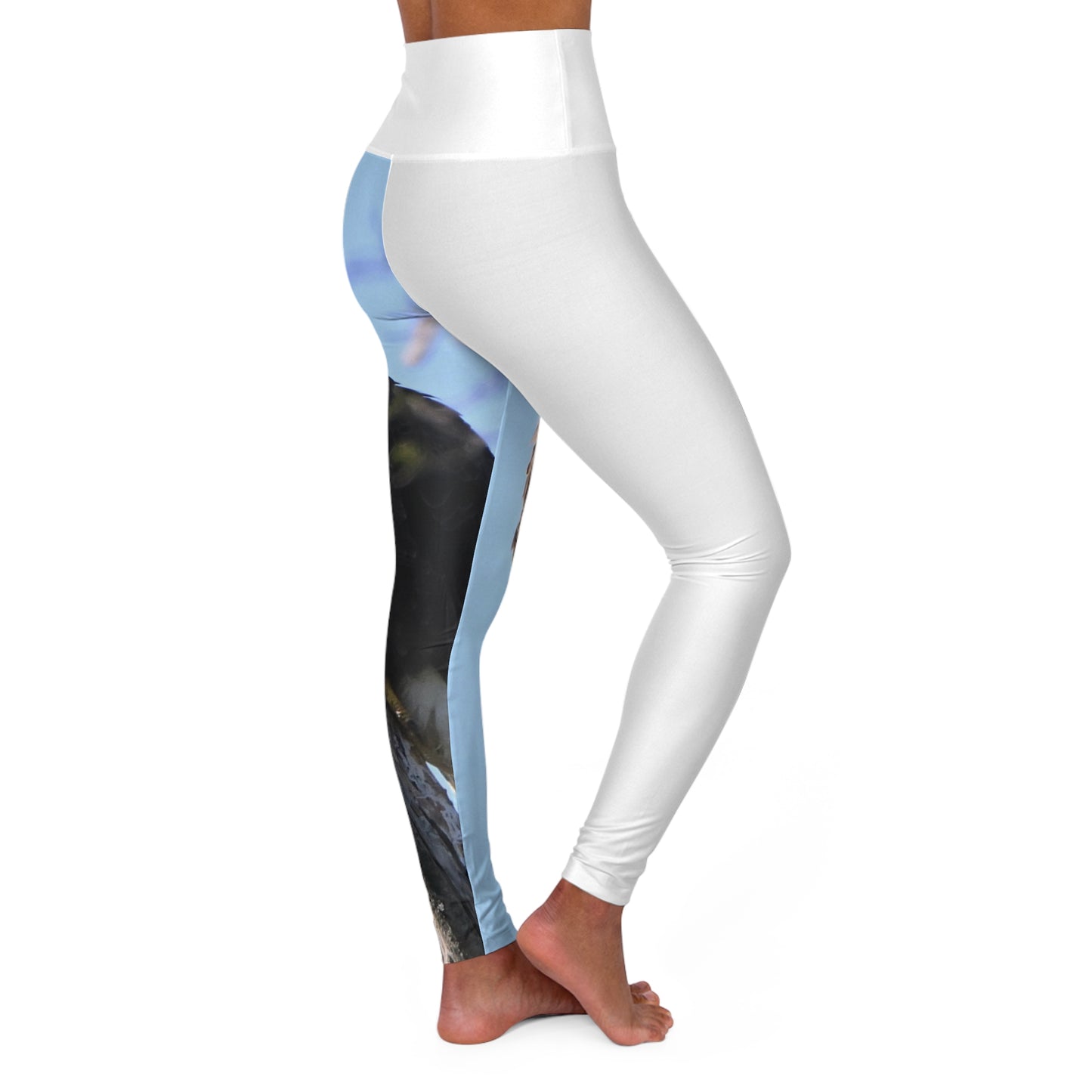 Eagle Print High Waisted Yoga Leggings, Eco-Friendly Activewear, Fitness Leggings, Workout Pants, Gift for Yoga Lovers