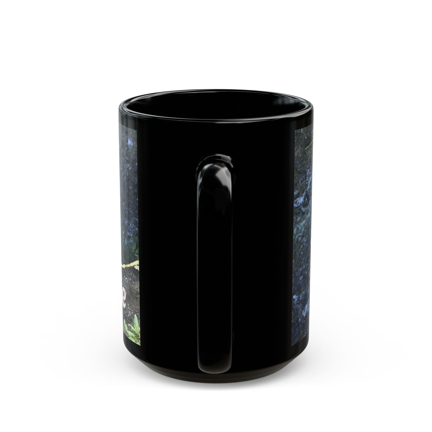 Vibrant Black Mug with Happy Place Design, Unique Gift for Bird Lovers, Coffee Mug, Cute Home Decor, Fun Office Mug, Ideal for Birthdays
