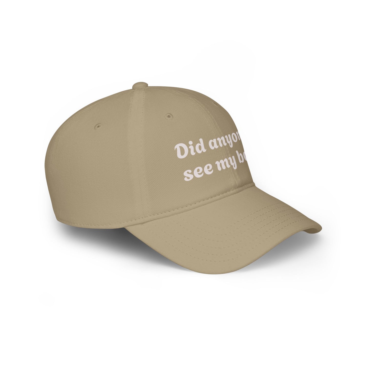 Playful Red Baseball Cap - "Did anyone see my ball?" Hat, Fun Gift for Sports Lovers, Casual Wear, Outdoor Activities, Unique Statement Cap