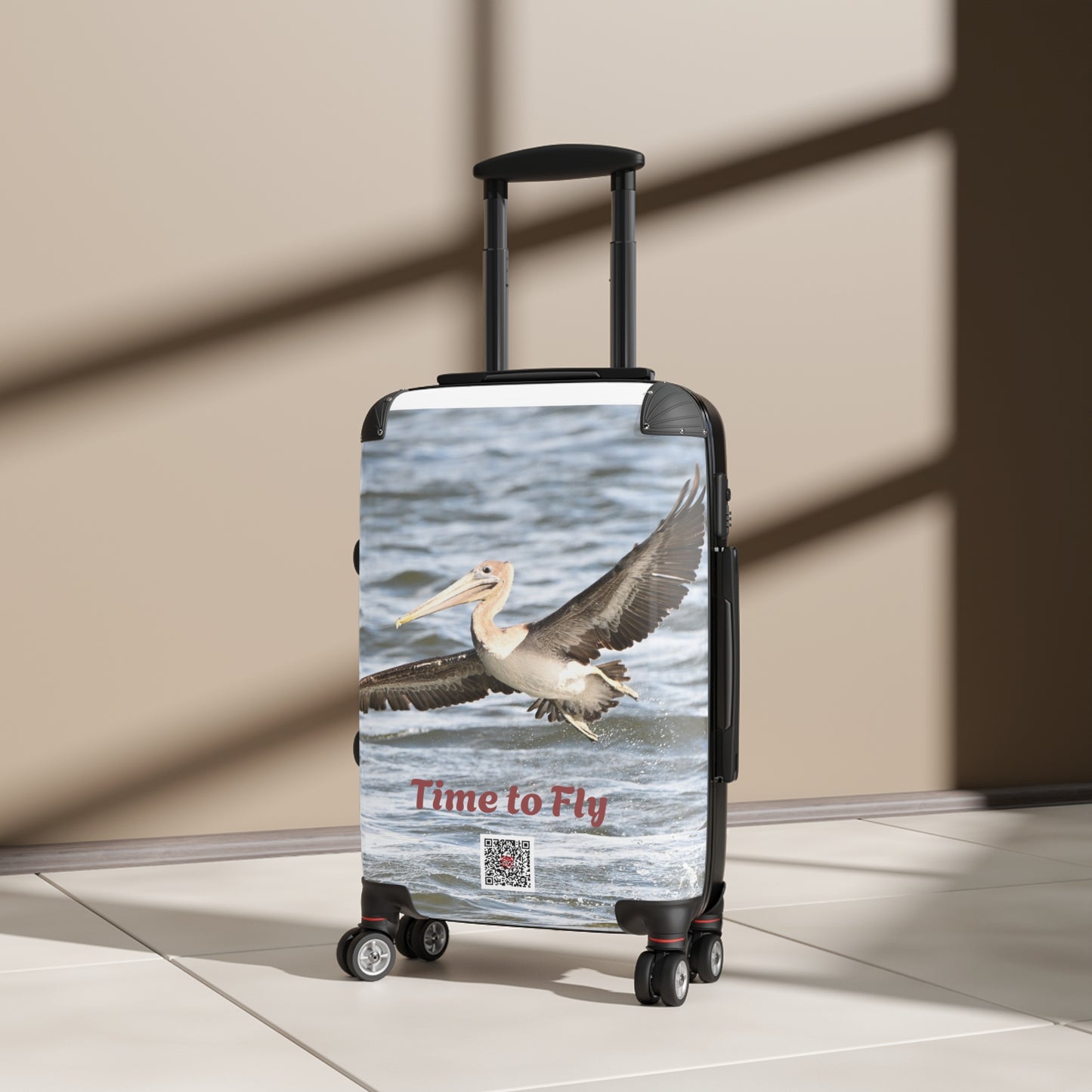 Travel Luggage with Custom Design - Time to Fly Suitcase, Personalized Baggage, Unique Travel Gear, Vacation Essentials, Gifts for Travelers