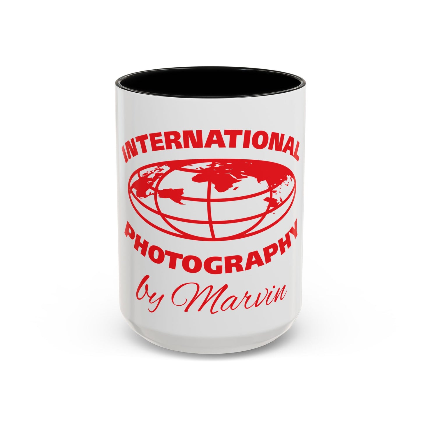 International Photography Accent Mug - Unique Coffee Mug, Gift for Photographers, Travel Mug, Artsy Gifts, Photography Lovers