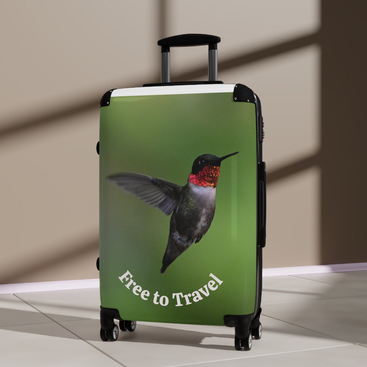 Vibrant Bird Print Suitcase - Travel Luggage for Nature Lovers, Adventure Gear, Stylish Carry-On, Gift for Travelers, Vacation Essentials