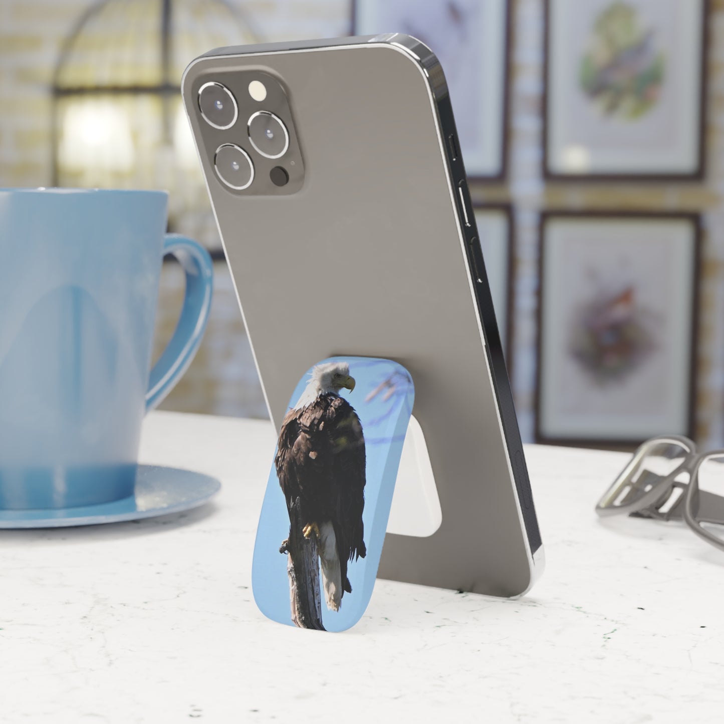 Eagle Phone Grip Stand, Wildlife Cell Phone Holder, Bird Lover Gift, Nature Decor, Unique Tech Accessory