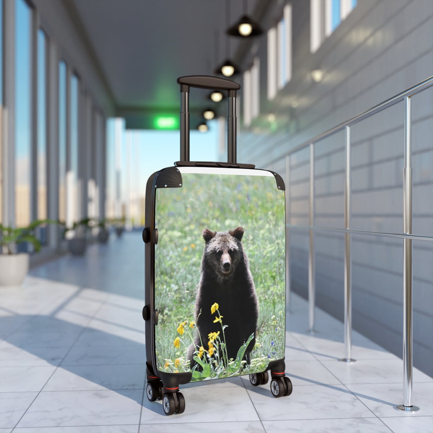 Grizzly Bear Print Suitcase - Travel Luggage for Nature Lovers, Adventure Gear, Stylish Carry-On, Gift for Travelers, Vacation Essentials