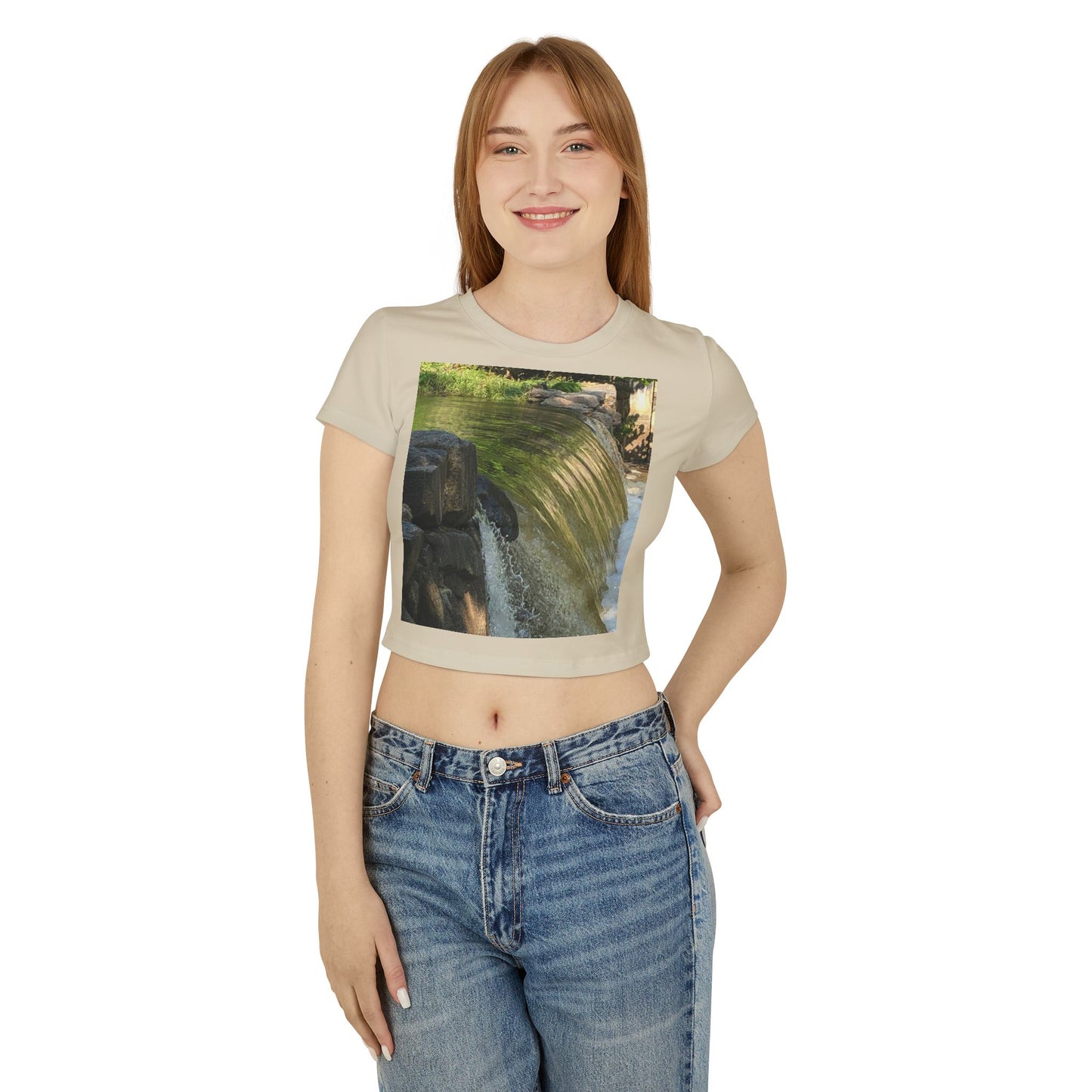 Tranquil Nature Women's Baby Tee | Perfect for Relaxing Days, Eco-Friendly Fashion, Nature Lovers Gift, Casual Wear, Spring/Summer Style