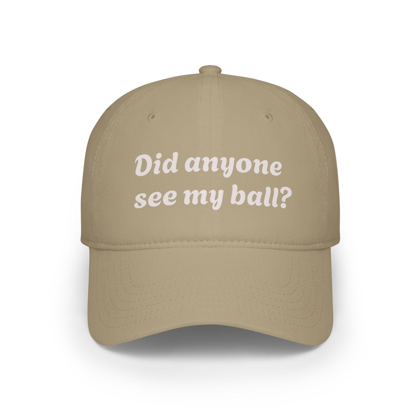 Playful Red Baseball Cap - "Did anyone see my ball?" Hat, Fun Gift for Sports Lovers, Casual Wear, Outdoor Activities, Unique Statement Cap