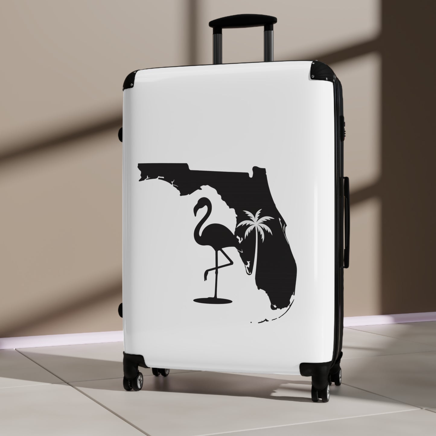 Tropical Florida Suitcase, Travel Bag, Personalized Luggage, Vacation Accessory, Summer Travel Gear