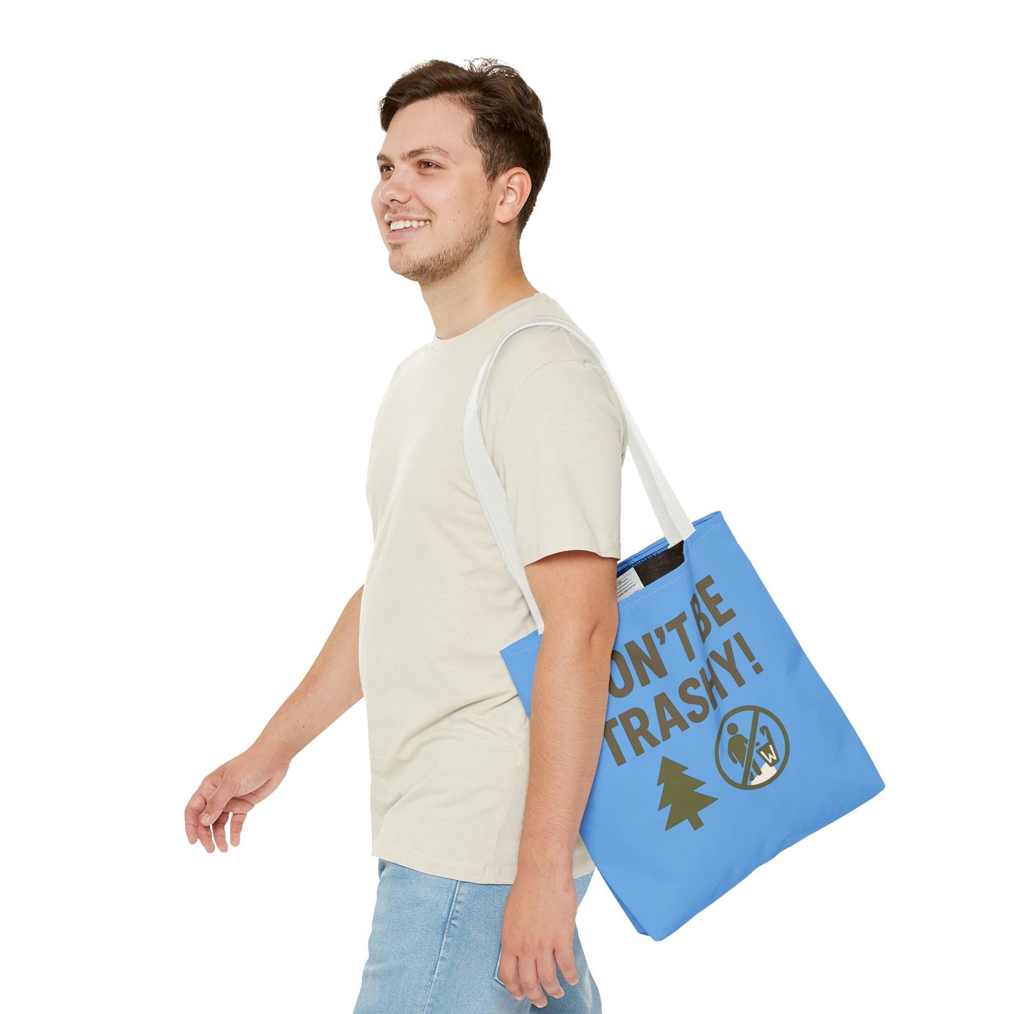 Eco-Friendly Tote Bag - "Don't Be Trashy" | Reusable Shopping Bag, Gift for Environmentalists, Beach Bag, Everyday Carry