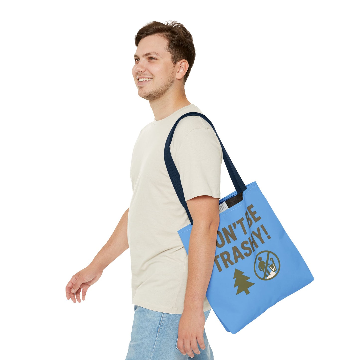 Eco-Friendly Tote Bag - "Don't Be Trashy" | Reusable Shopping Bag, Gift for Environmentalists, Beach Bag, Everyday Carry