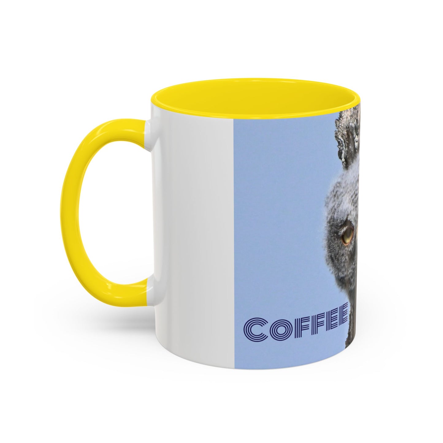 Accent Coffee Mug with Owl Design, Perfect Gift for Coffee Lovers, Home Office Decor, Nature Enthusiast Gift, Animal Lover Mug
