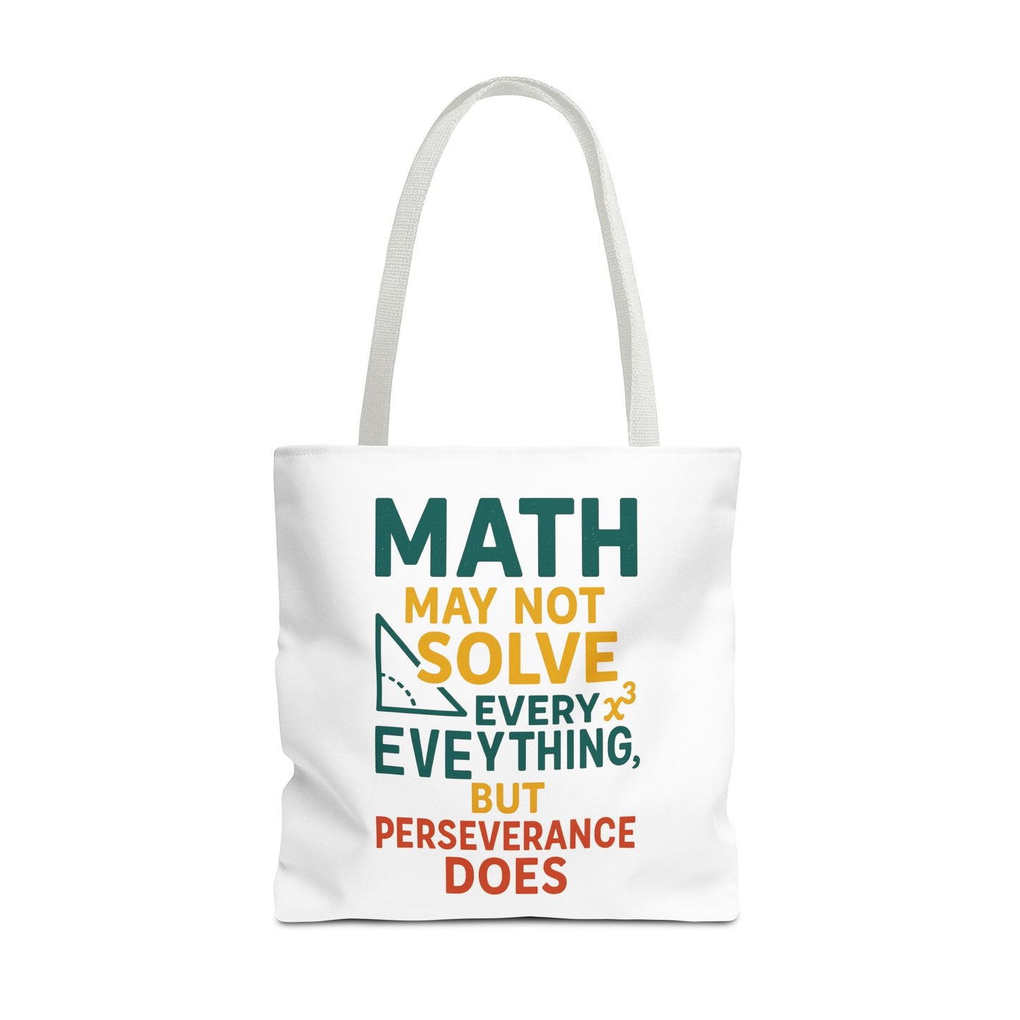 Inspirational Math Tote Bag, Motivational Carry-all, Teacher's Gift, Student Accessory, Study Essentials, QR Code Bag