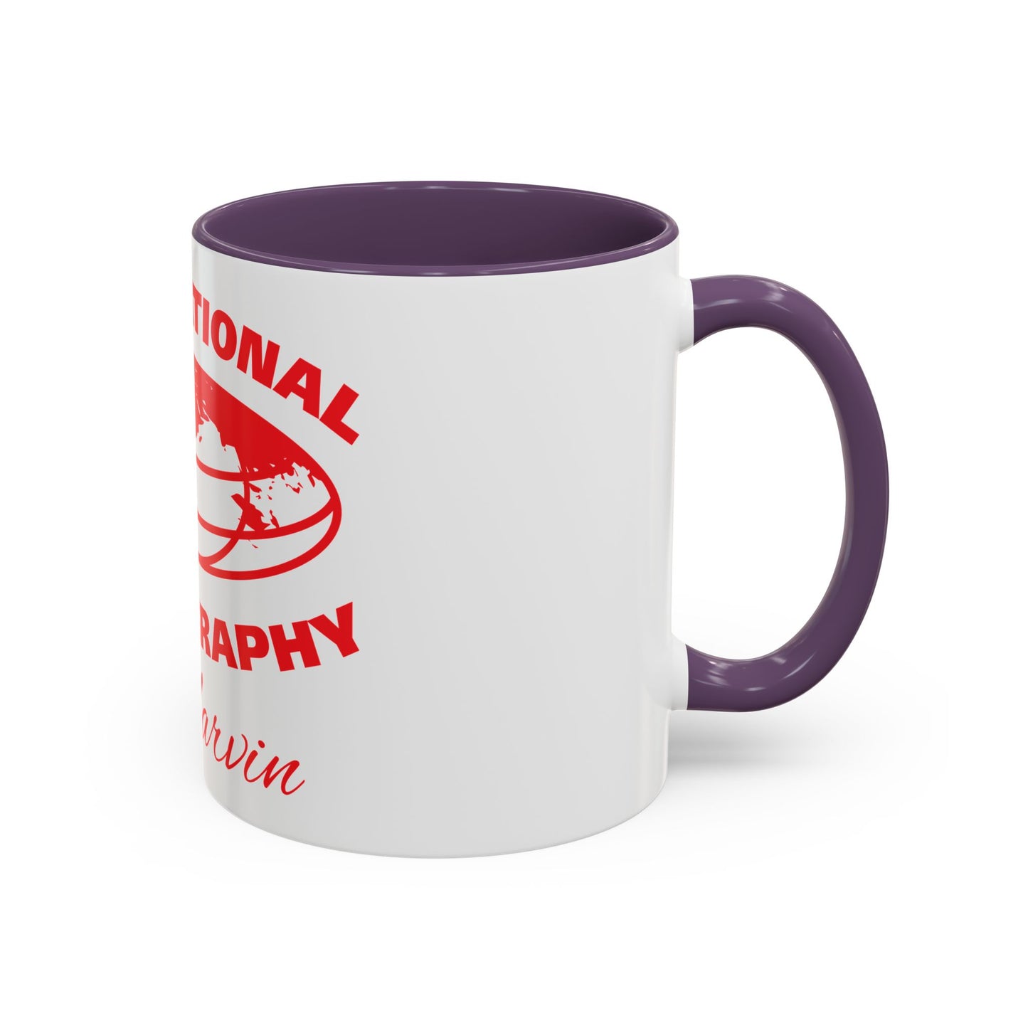 International Photography Accent Mug - Unique Coffee Mug, Gift for Photographers, Travel Mug, Artsy Gifts, Photography Lovers