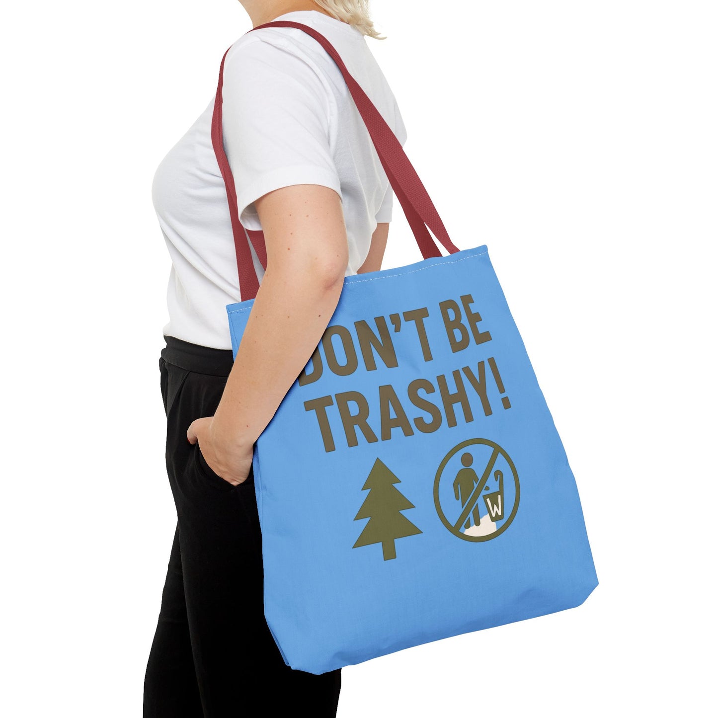 Eco-Friendly Tote Bag - "Don't Be Trashy" | Reusable Shopping Bag, Gift for Environmentalists, Beach Bag, Everyday Carry