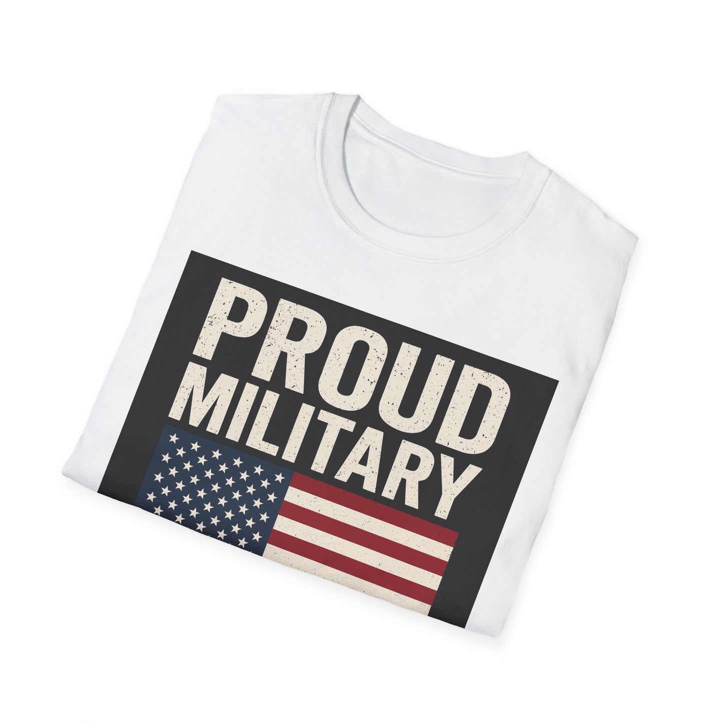 Proud Military Brat T-Shirt, Unisex Softstyle Tee, Patriotic Gift, Military Family Apparel, Comfortable Casual Wear, Support Our Troops