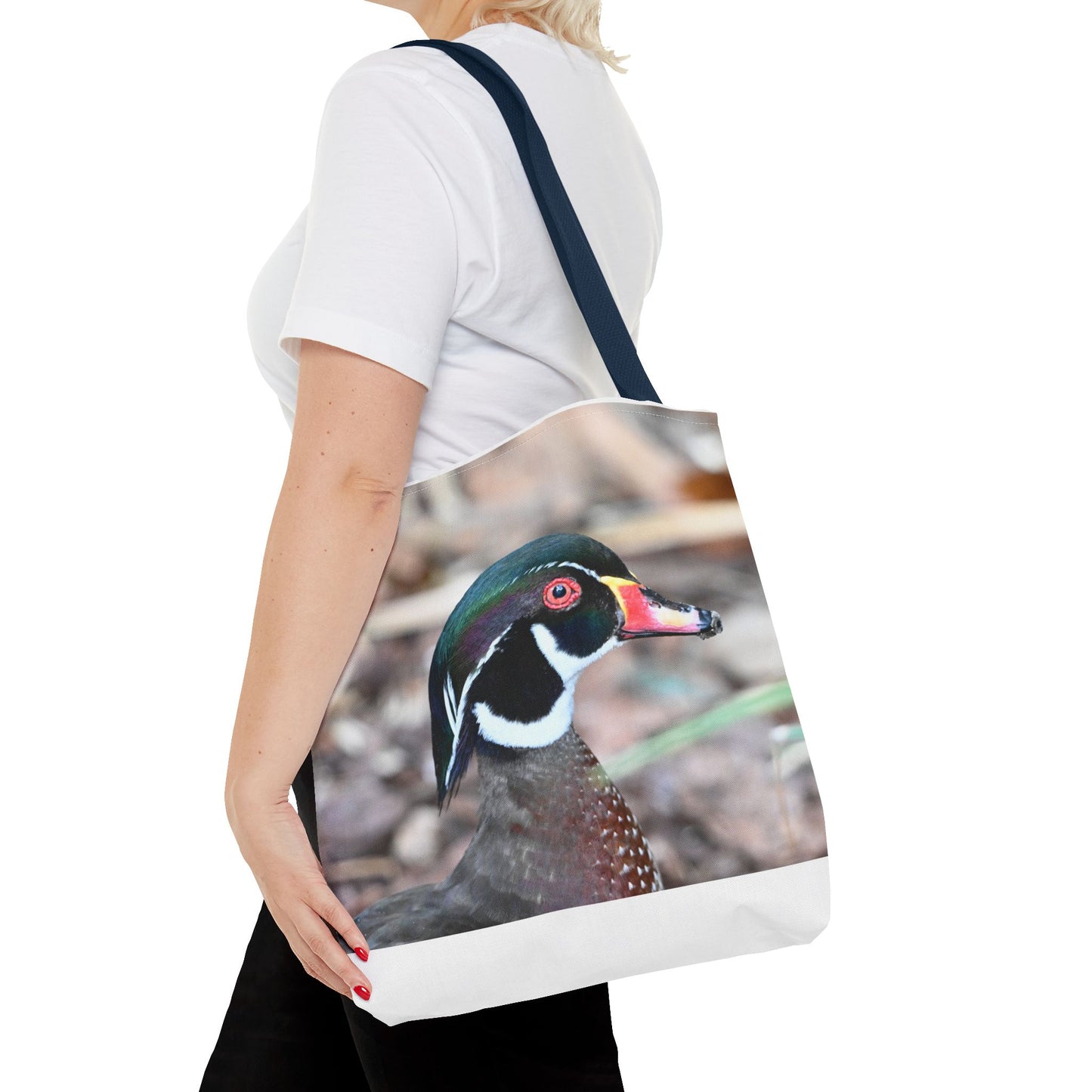 Wood Duck Tote Bag, Nature Lover Eco-Friendly Tote, Gift for Bird Enthusiasts, Stylish Reusable Shopping Bag, Photography Art Bag