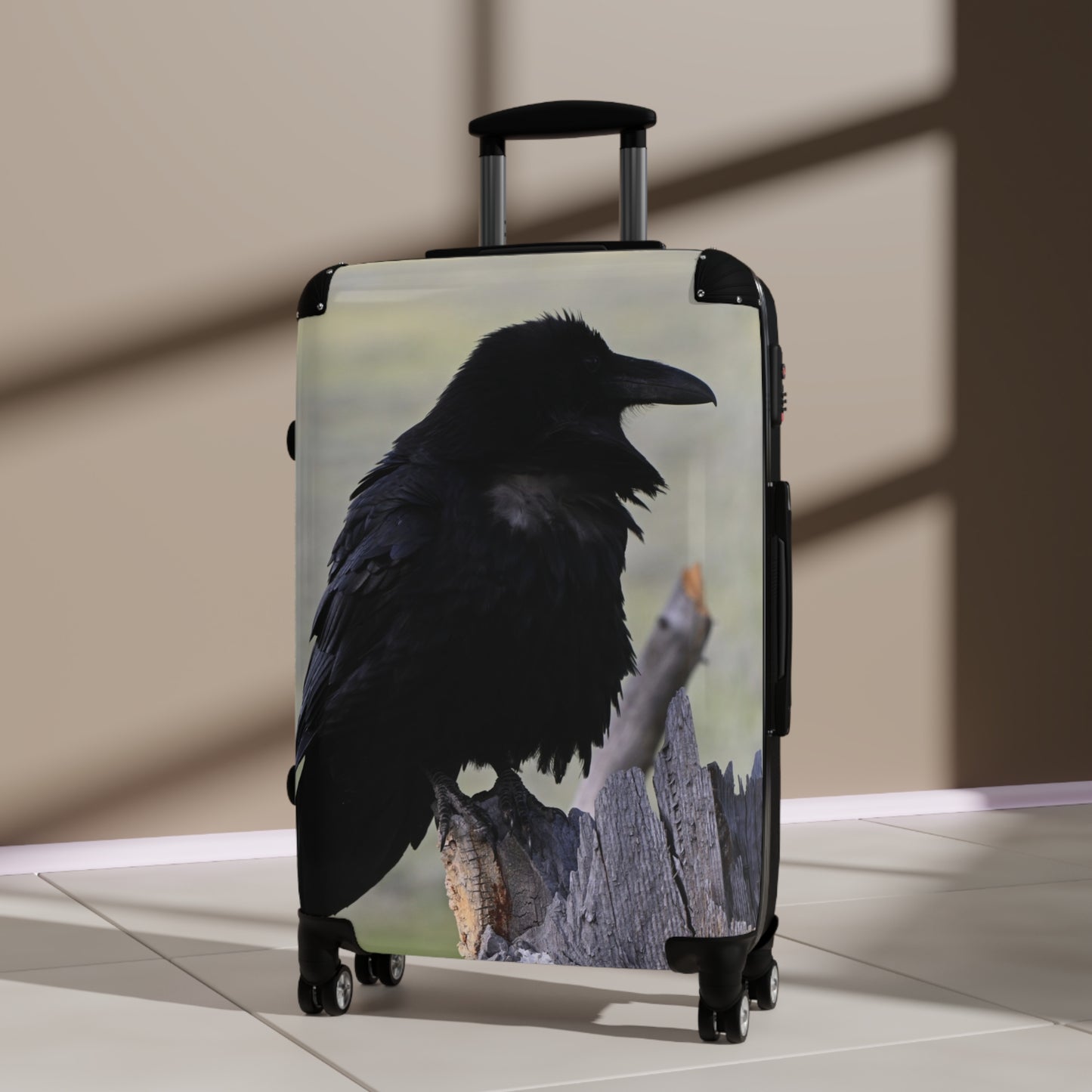 Stylish Raven Suitcase - Travel Gear, Luggage, Gothic Aesthetic, Crow Lover Gift, Adventure Essentials