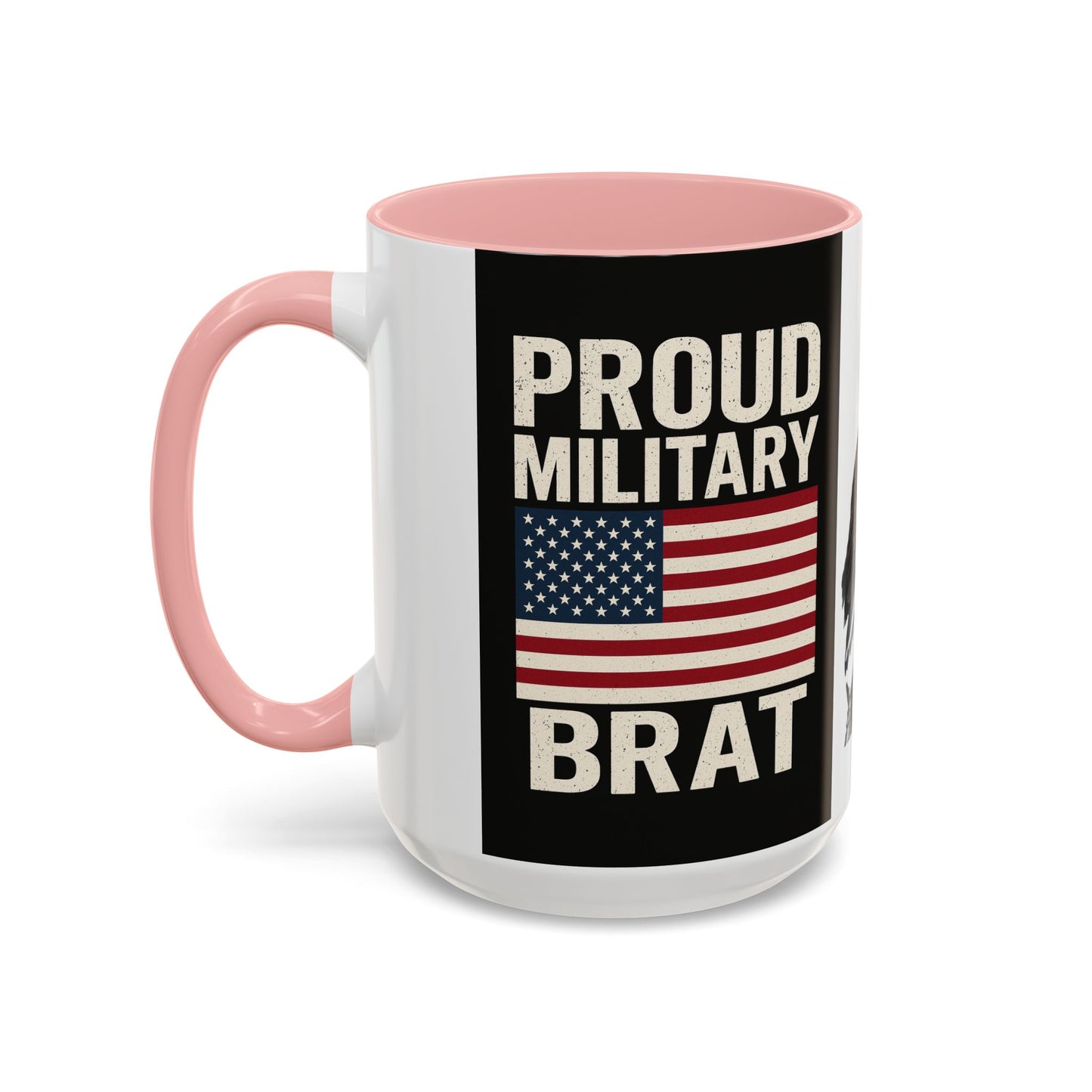 Proud Military Brat Coffee Mug, Veteran Appreciation Gift, Military Family Mug, USA Pride, Father's Day Gift, Patriotic Drinkware