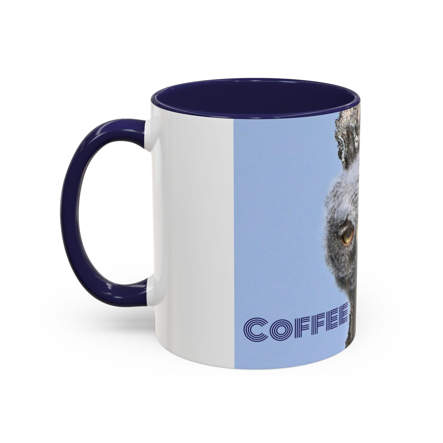 Accent Coffee Mug with Owl Design, Perfect Gift for Coffee Lovers, Home Office Decor, Nature Enthusiast Gift, Animal Lover Mug