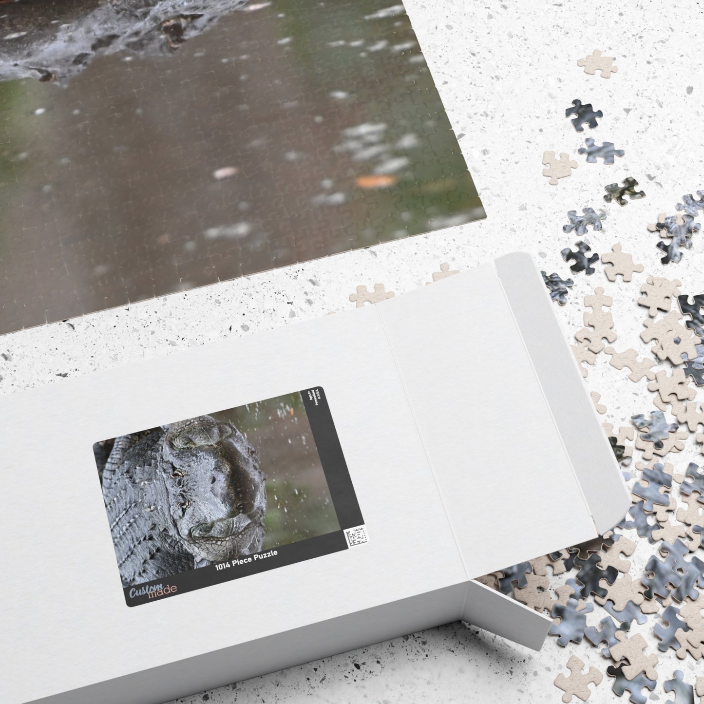 Alligator Puzzle - 110, 252, 520, 1014-Piece Jigsaw, Animal Lovers Gift, Family Game Night, Nature Decor, Unique Home Activity