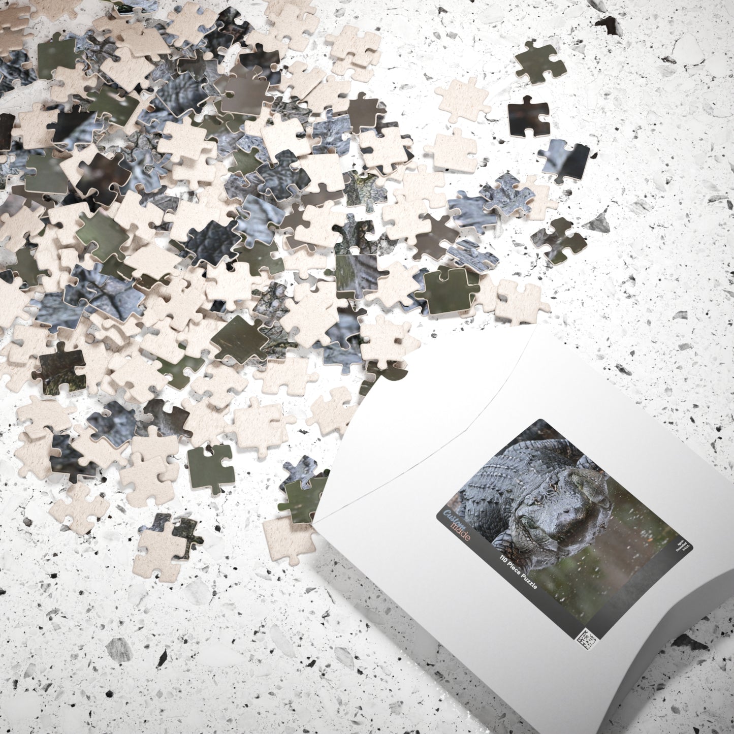 Alligator Puzzle - 110, 252, 520, 1014-Piece Jigsaw, Animal Lovers Gift, Family Game Night, Nature Decor, Unique Home Activity