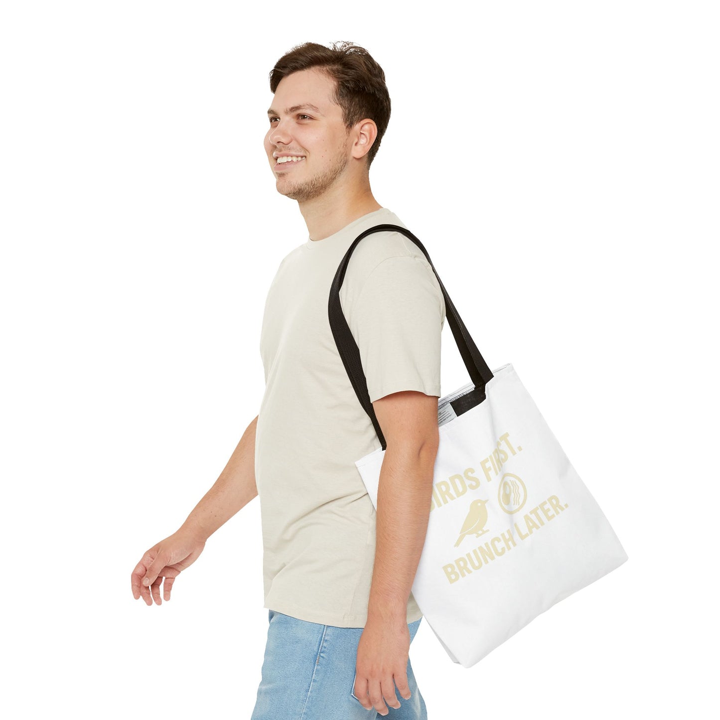 Birds First Brunch Later Tote Bag - Fun Grocery Bag, Eco-Friendly Shopping Tote, Perfect Gift for Brunch Lovers, Weekend Outings