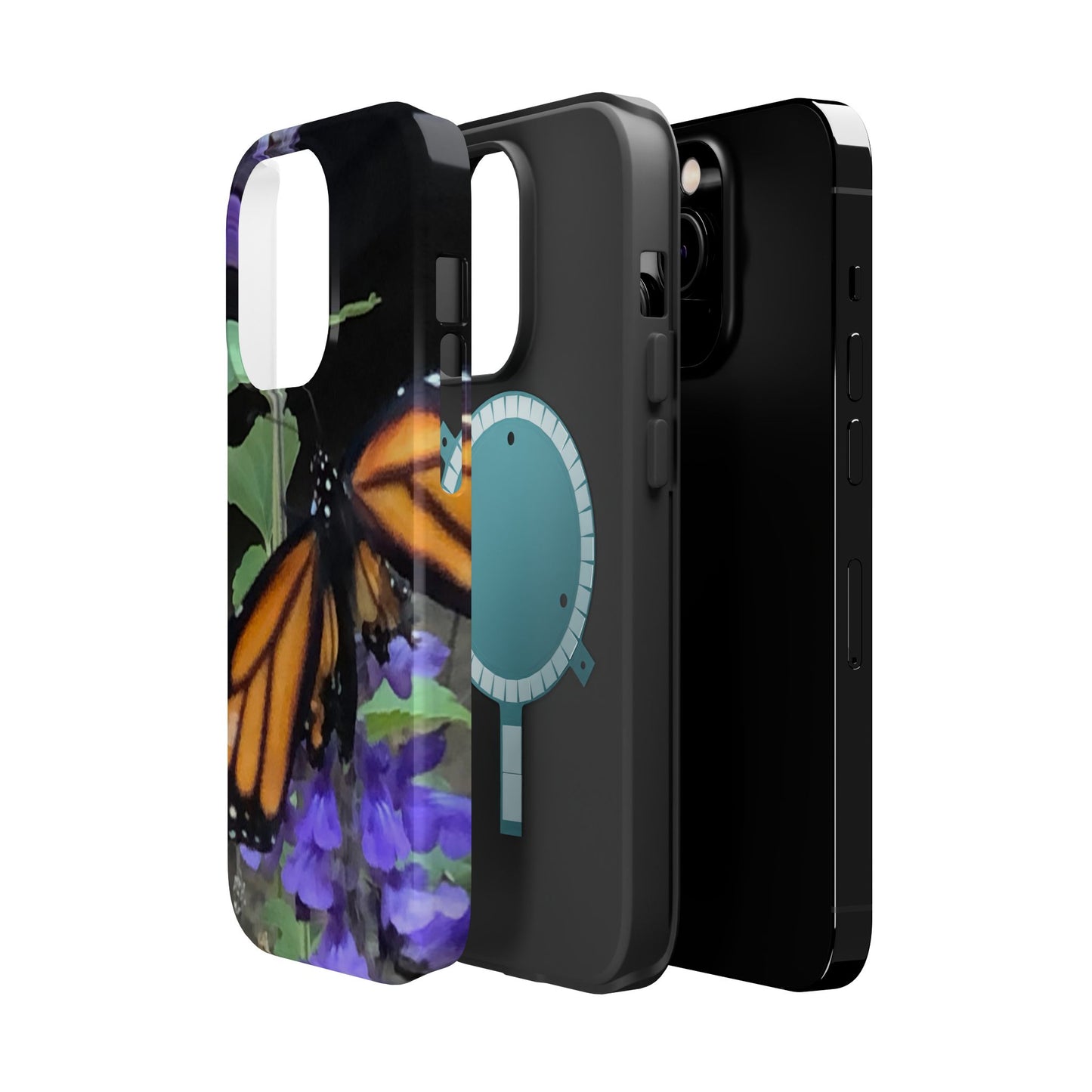 Butterfly Floral Magnetic Tough Cases, Nature Phone Cases, Gift for Nature Lovers, Eco-Friendly Cell Phone Case, Unique Smartphone Accessory