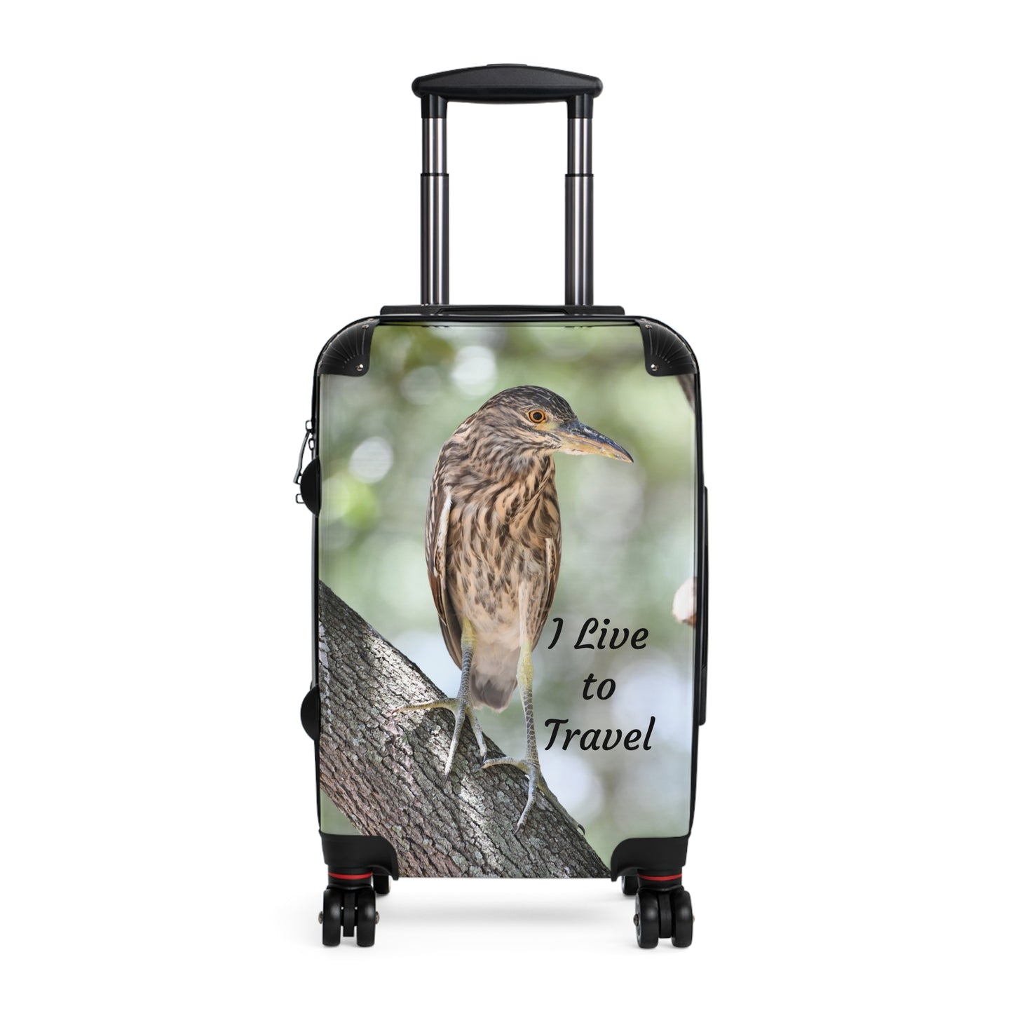 Travel Suitcase - I Live to Travel, Luggage for Adventurers, Travel Gift, Vacation Bag, Holiday Packing, Unique Travel Case