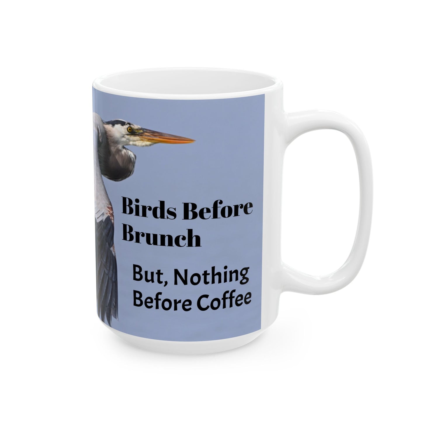 Birdwatcher's Ceramic Mug, Nature Lover Gift, Coffee Tea Cup, Birding Enthusiast, Unique Wildlife Mug, Brunch Lover's Coffee Cup