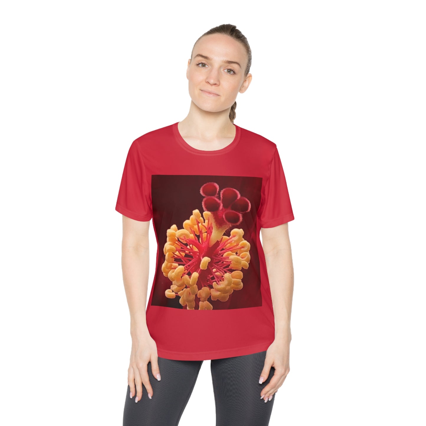 Vibrant Floral Competitor Tee, Nature-Inspired Shirt, Women’s Graphic Tee, Artistic Floral Top, Casual Spring Fashion