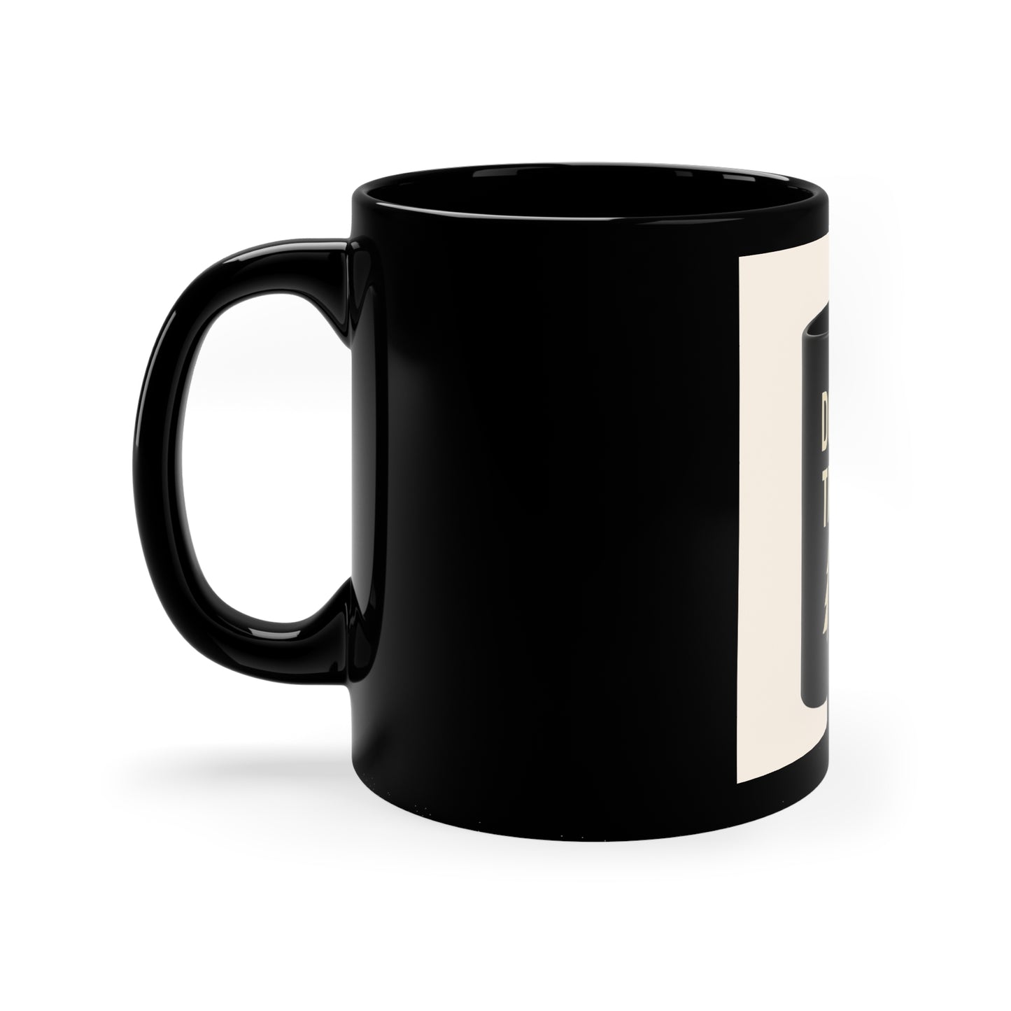 Funny Eco-Friendly Coffee Mug, Gift for Nature Lovers, Don't Be Trashy Mug, Black Mug for Home or Office, Green Living Gifts