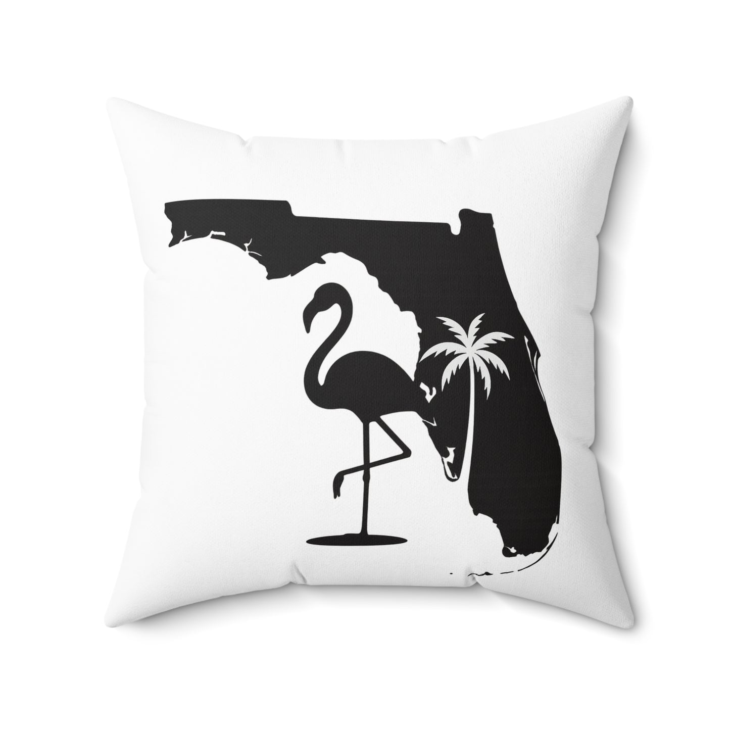 Florida Flamingo Square Pillow, Coastal Home Decor, Beach House Accent, Gifts for Florida Lovers, Tropical Decor, Summer Vibes