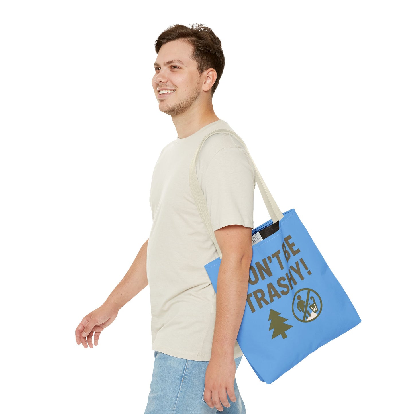 Eco-Friendly Tote Bag - "Don't Be Trashy" | Reusable Shopping Bag, Gift for Environmentalists, Beach Bag, Everyday Carry